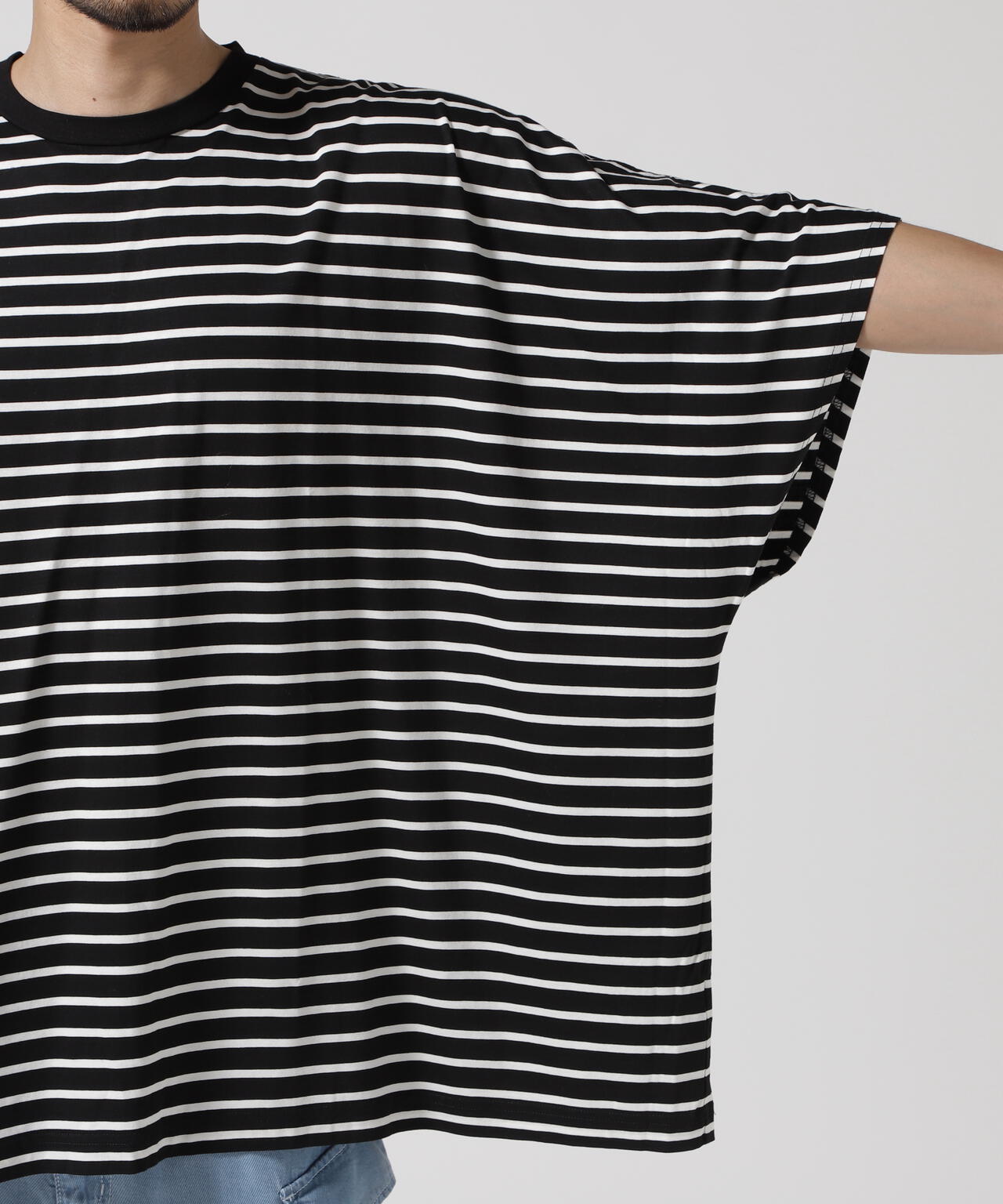MINEDENIM(マインデニム)Square Big Border T-SH