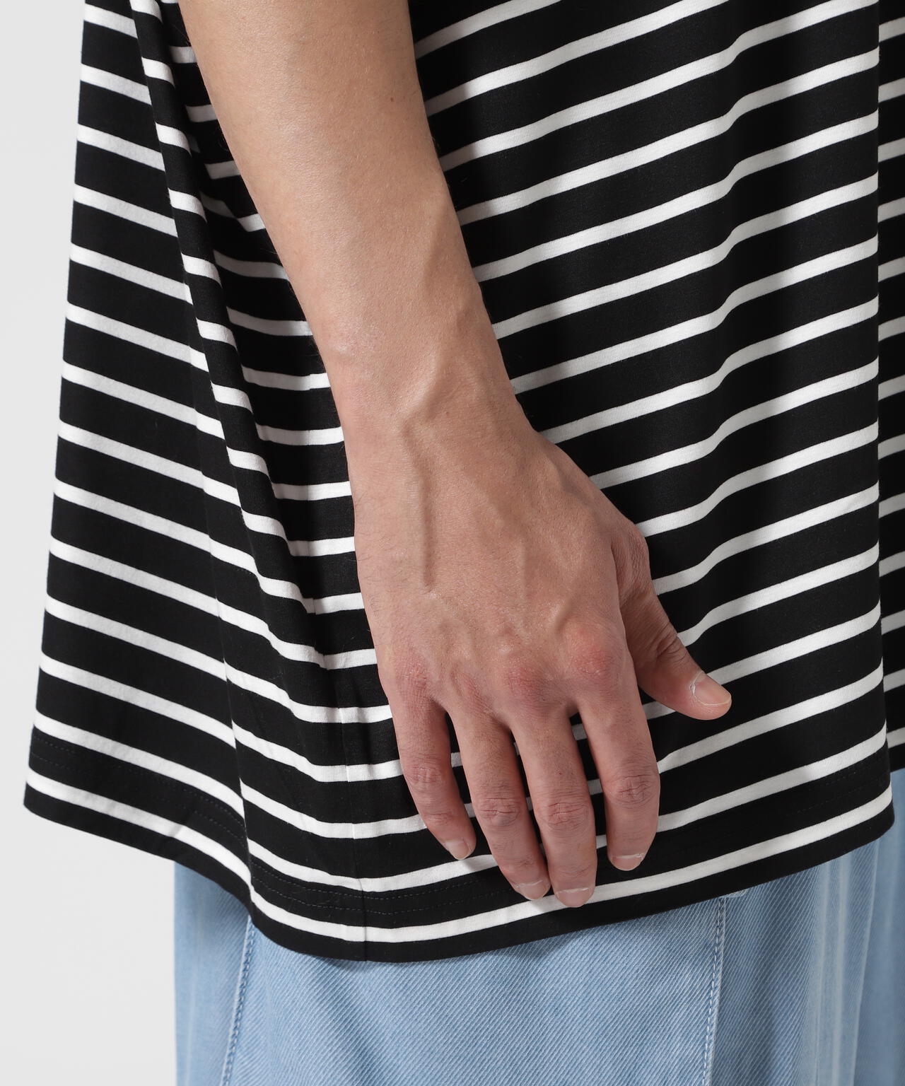 MINEDENIM(マインデニム)Square Big Border T-SH