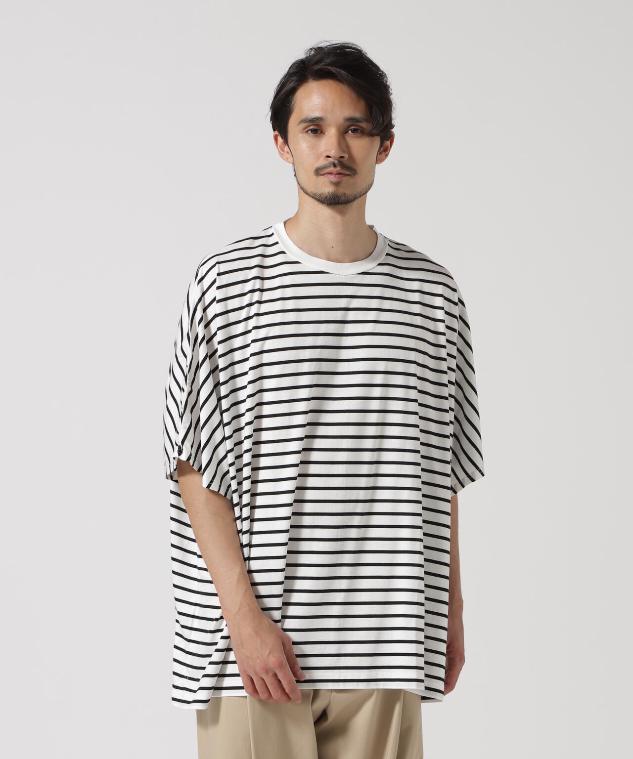 MINEDENIM(マインデニム)Square Big Border T-SH