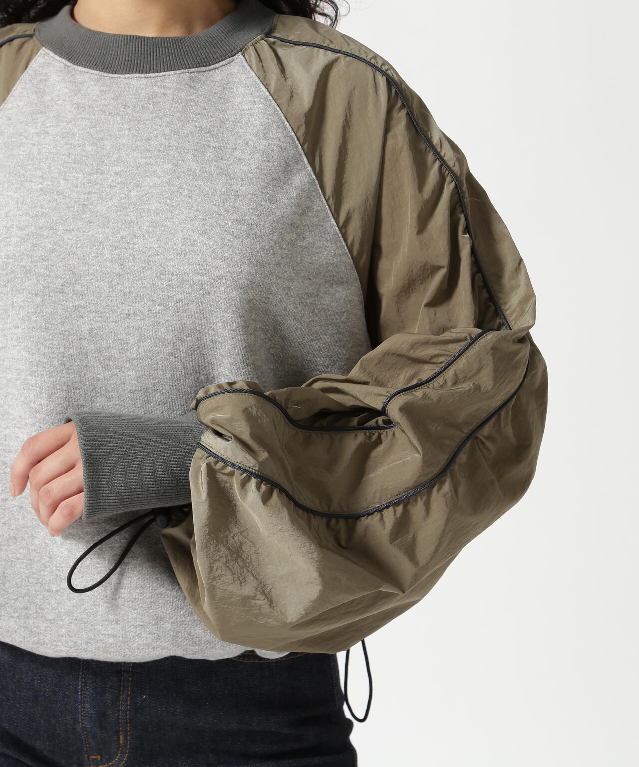 NOUNLESS(ナウンレス)SPORTY SWEAT DOCKING TOPS