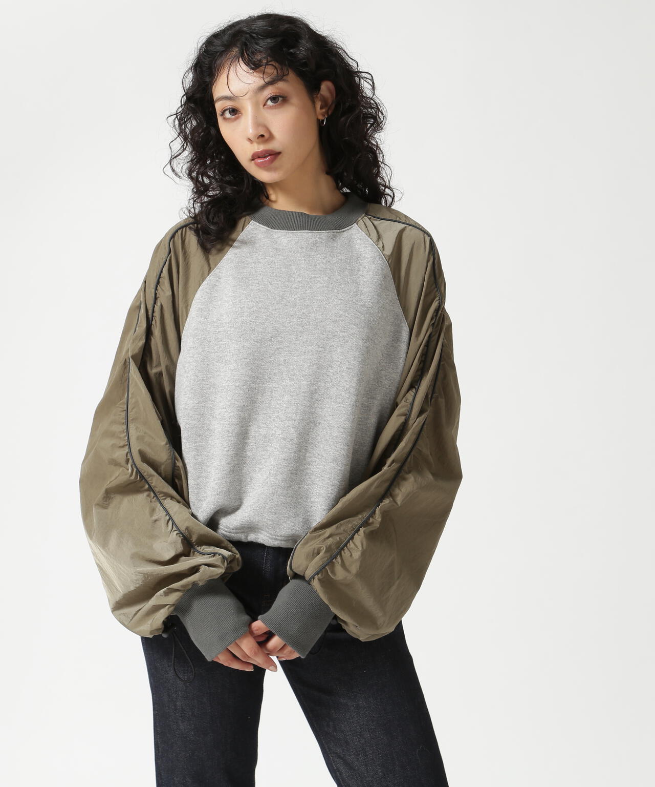 NOUNLESS(ナウンレス)SPORTY SWEAT DOCKING TOPS