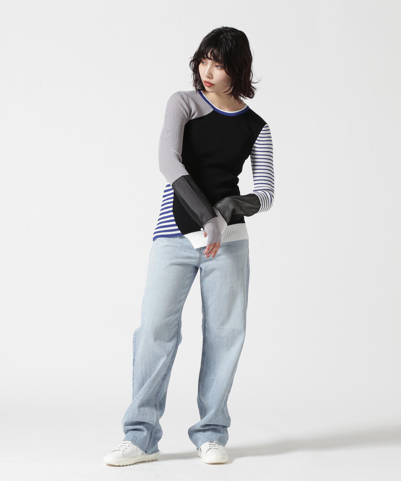 YANUK(ヤヌーク) LEA/ボーイズストレート/カットオフフロスト/COF