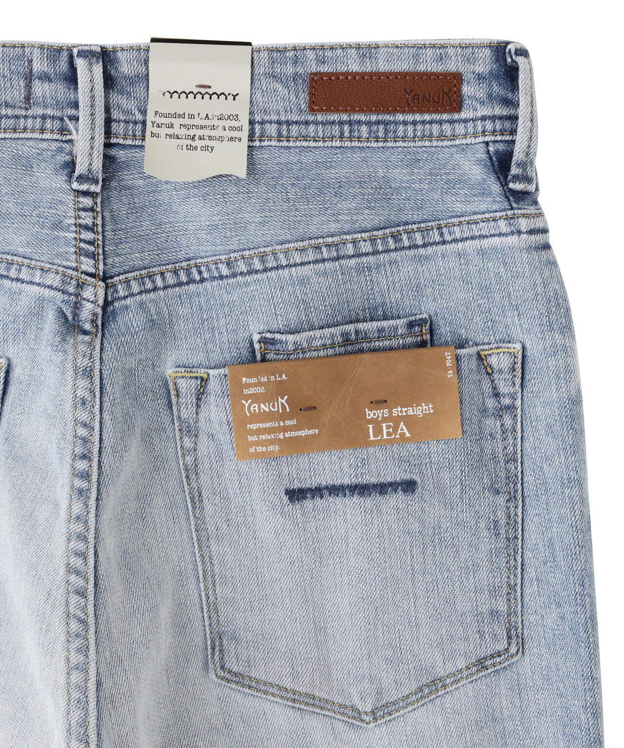 YANUK(ヤヌーク) LEA/ボーイズストレート/カットオフフロスト/COF