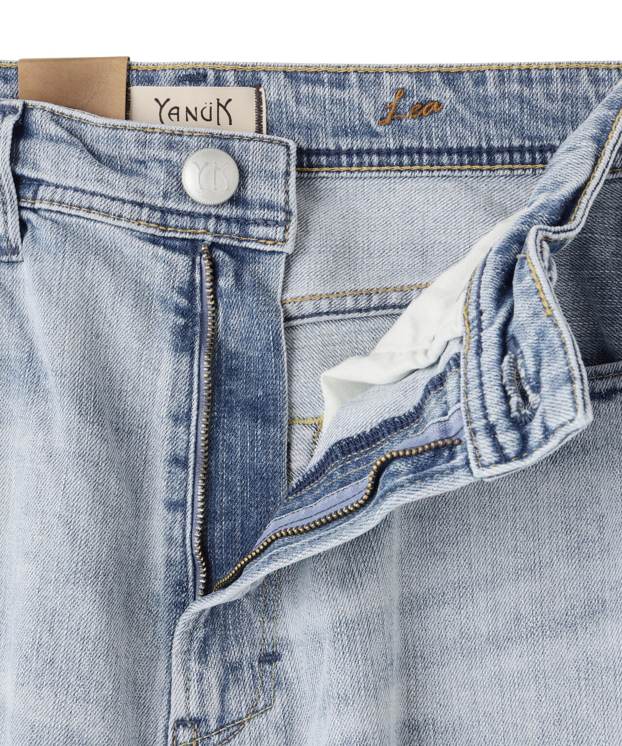 YANUK(ヤヌーク) LEA/ボーイズストレート/カットオフフロスト/COF