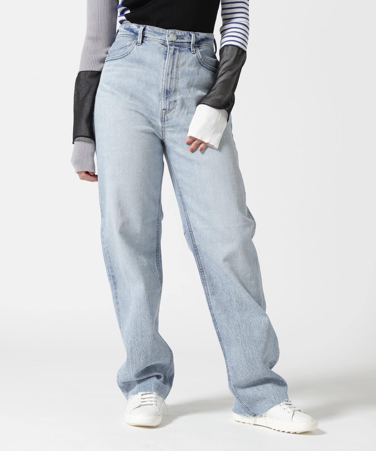 YANUK(ヤヌーク) LEA/ボーイズストレート/カットオフフロスト/COF