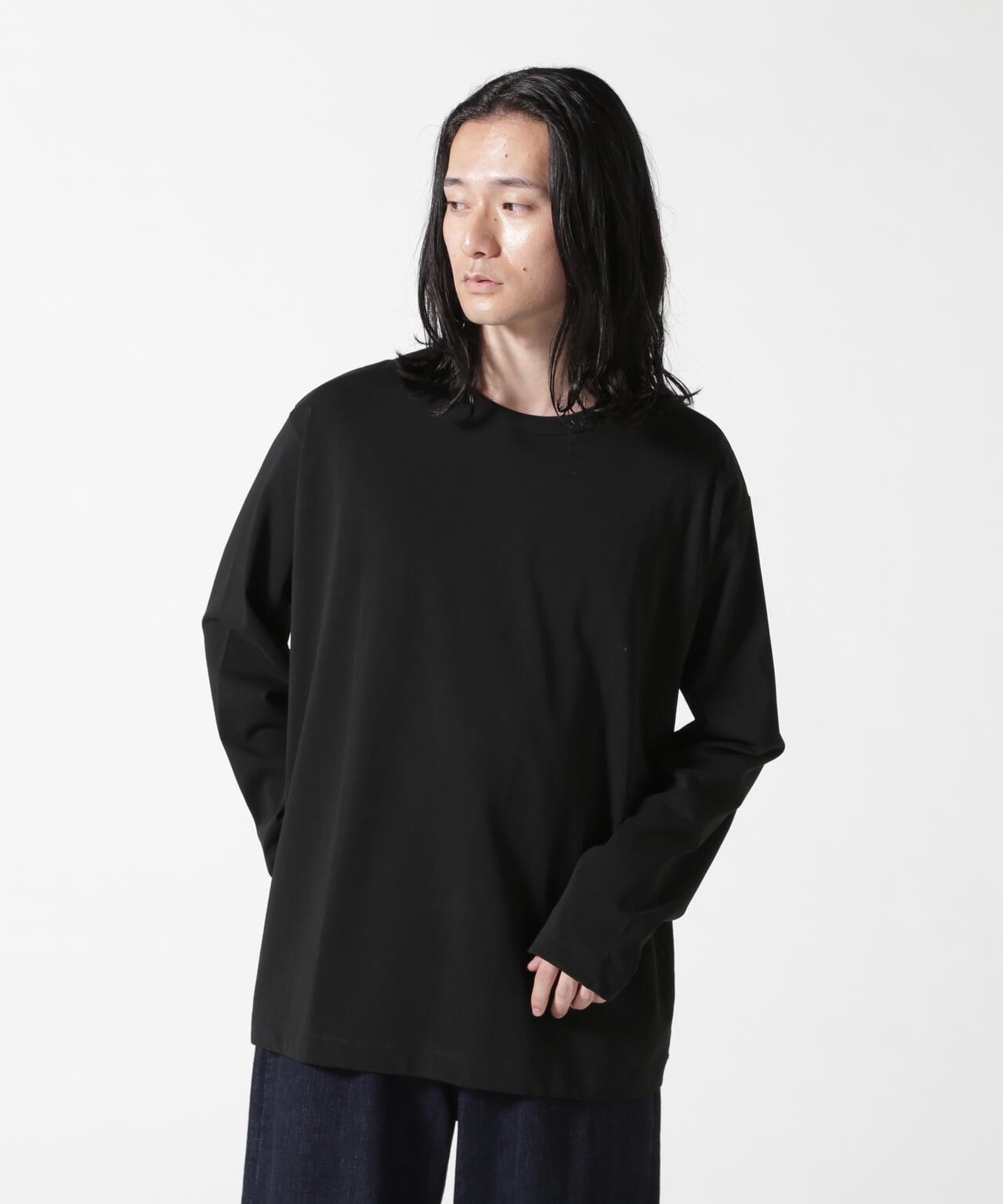 ATON (エイトン) DRY COTTON JERSEY L/S T-SHIRT