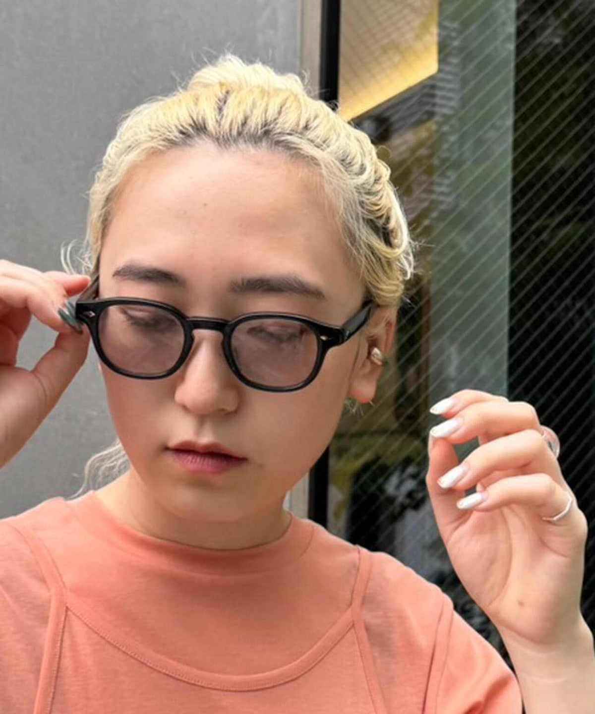 NOCHINO OPTICAL(ノチノ オプティカル) 別注NOCHINO/TRANSPARENT BLUE GREYxBROWN LENS