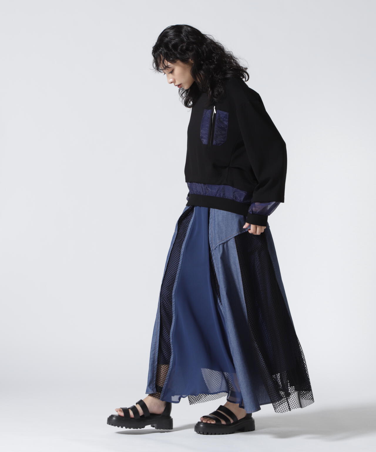 AULA AILA(アウラ アイラ)別注シアーコンビネーションプルオーバー