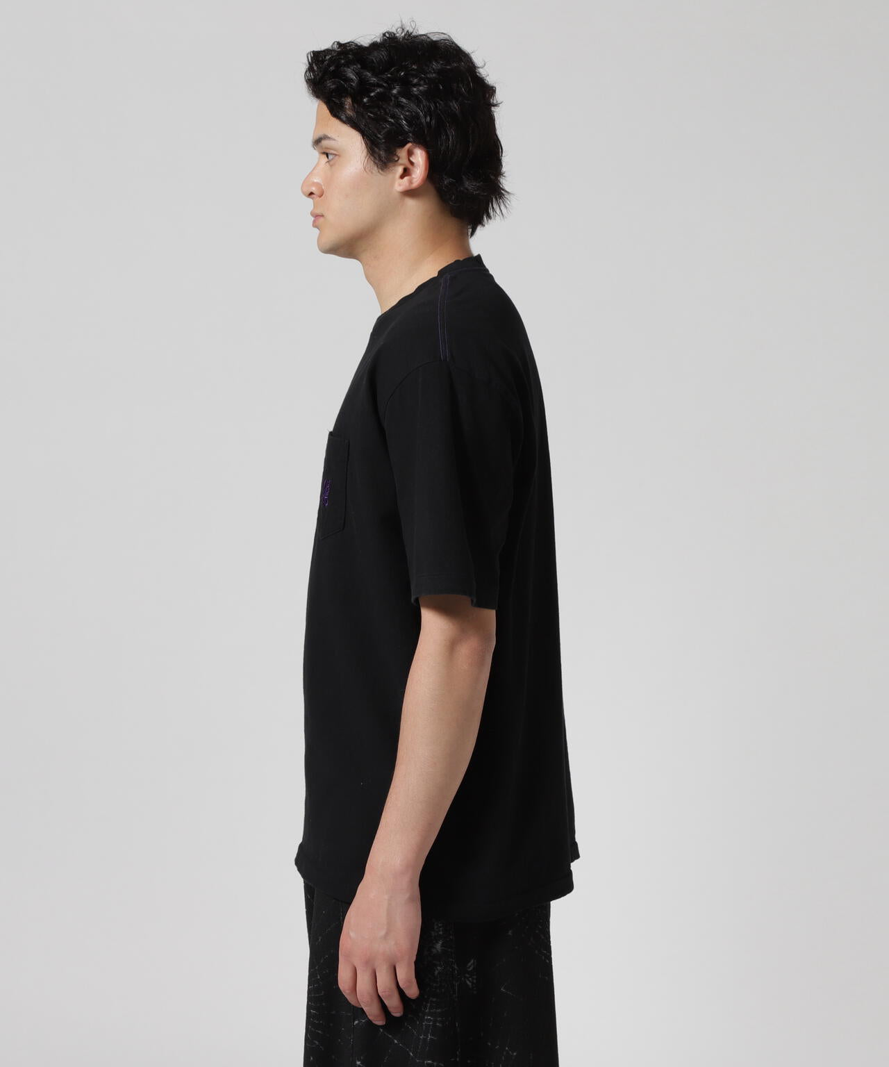 NEEDLES/S/S Papillon Emb. Pocket Tee - Cotton Jersey