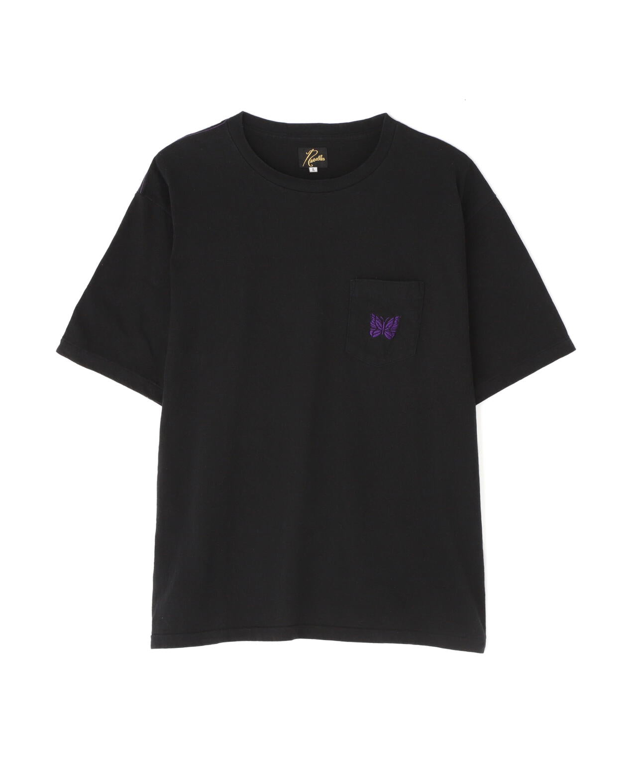 NEEDLES/S/S Papillon Emb. Pocket Tee - Cotton Jersey