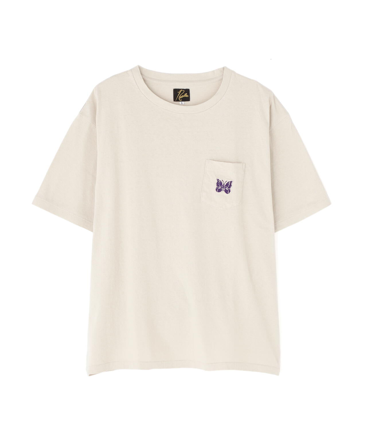 NEEDLES/S/S Papillon Emb. Pocket Tee - Cotton Jersey