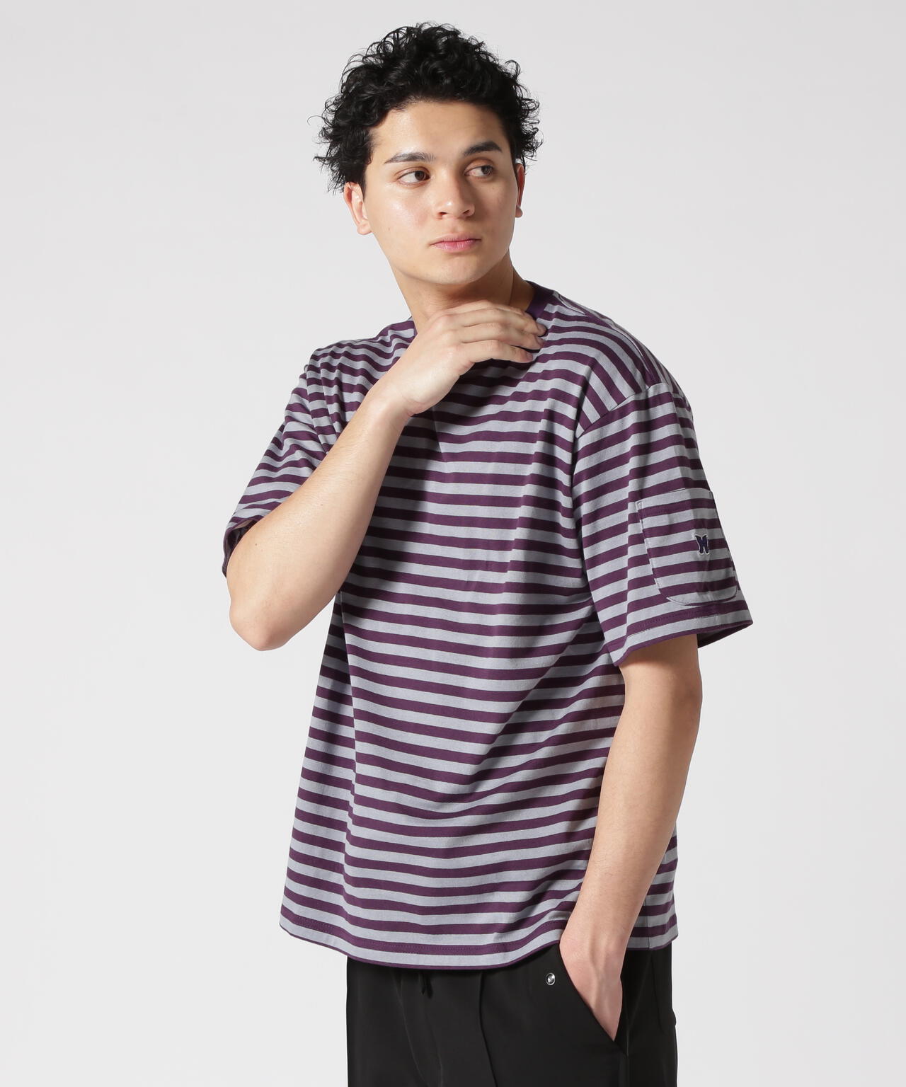 NEEDLES(ニードルズ)S/S Crew Neck Tee - Cotton Stripe Jersey