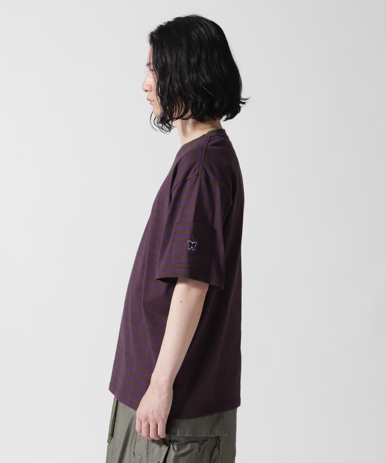 NEEDLES(ニードルズ)S/S Crew Neck Tee - Cotton Stripe Jersey