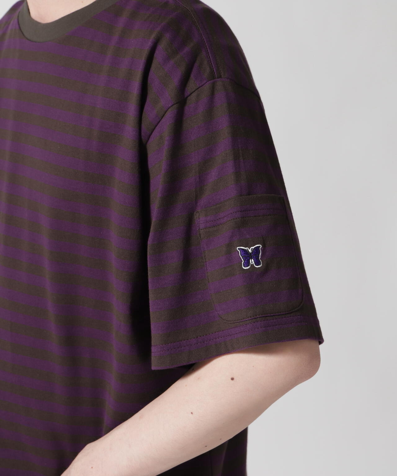 NEEDLES(ニードルズ)S/S Crew Neck Tee - Cotton Stripe Jersey