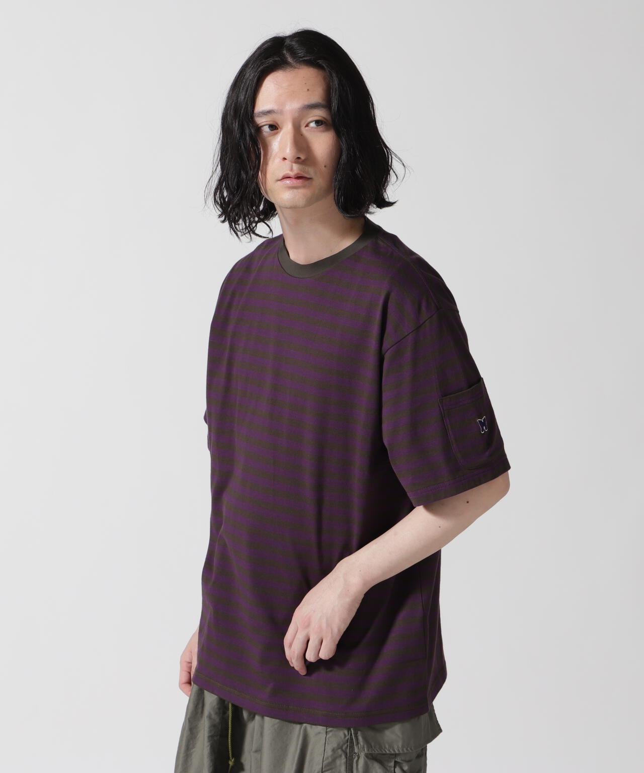 NEEDLES(ニードルズ)S/S Crew Neck Tee - Cotton Stripe Jersey