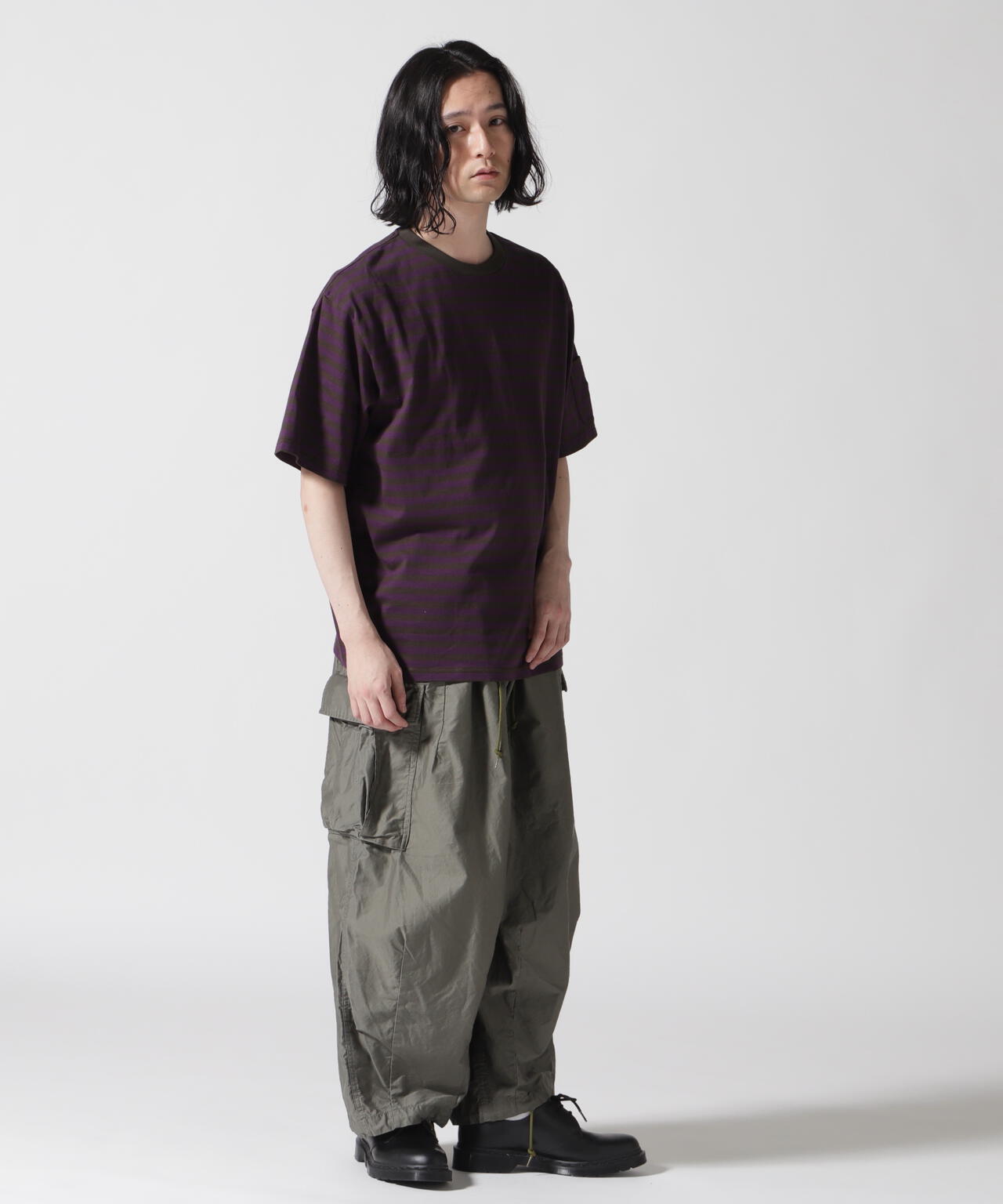 NEEDLES(ニードルズ)S/S Crew Neck Tee - Cotton Stripe Jersey