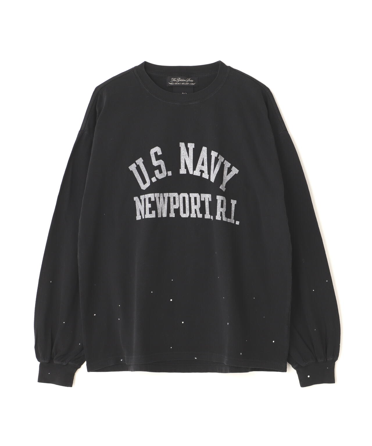 REMI RELIEF(レミレリーフ) 別注20/-天竺ロンT(US NAVY)ペイント加工
