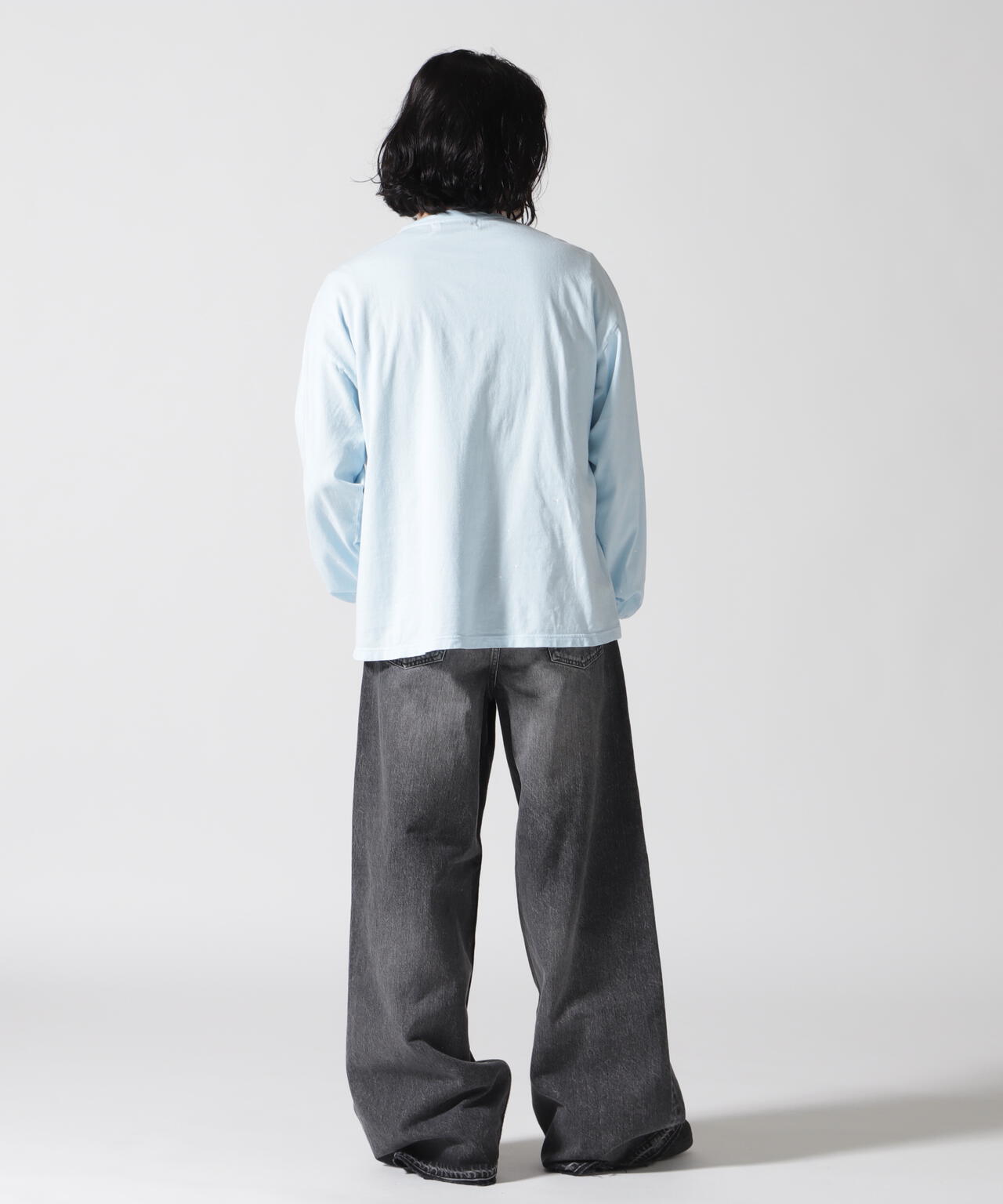 REMI RELIEF(レミレリーフ) 別注20/-天竺ロンT(US NAVY)ペイント加工
