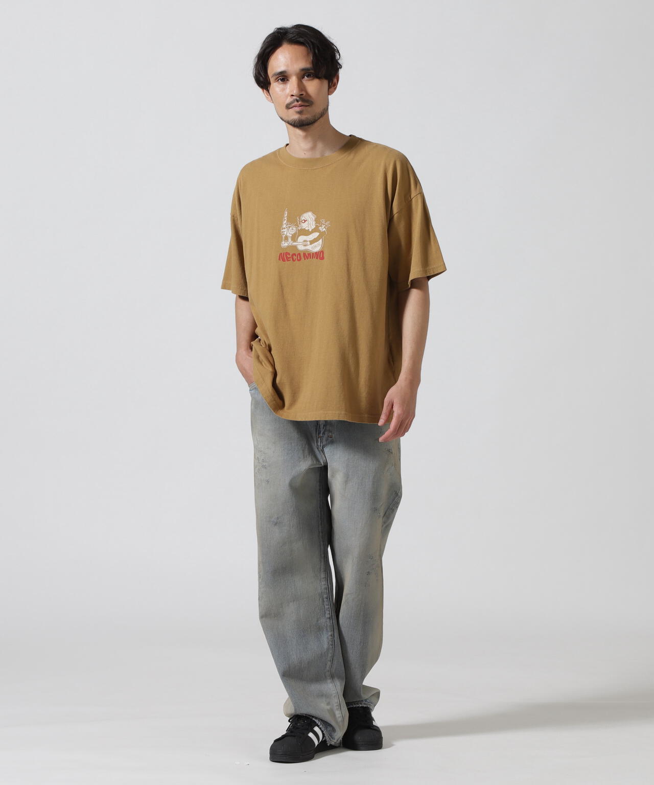 REMI RELIEF(レミレリーフ) 別注20/-天竺BIGサイズTシャツ(NECO)