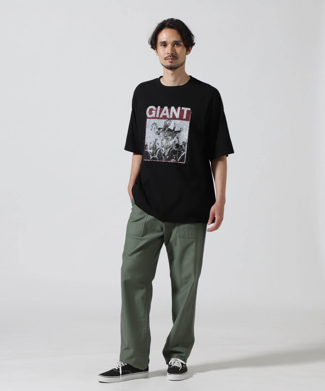 REMI RELIEF(レミレリーフ) 別注20/-天竺BIGサイズTシャツ(GIANT)