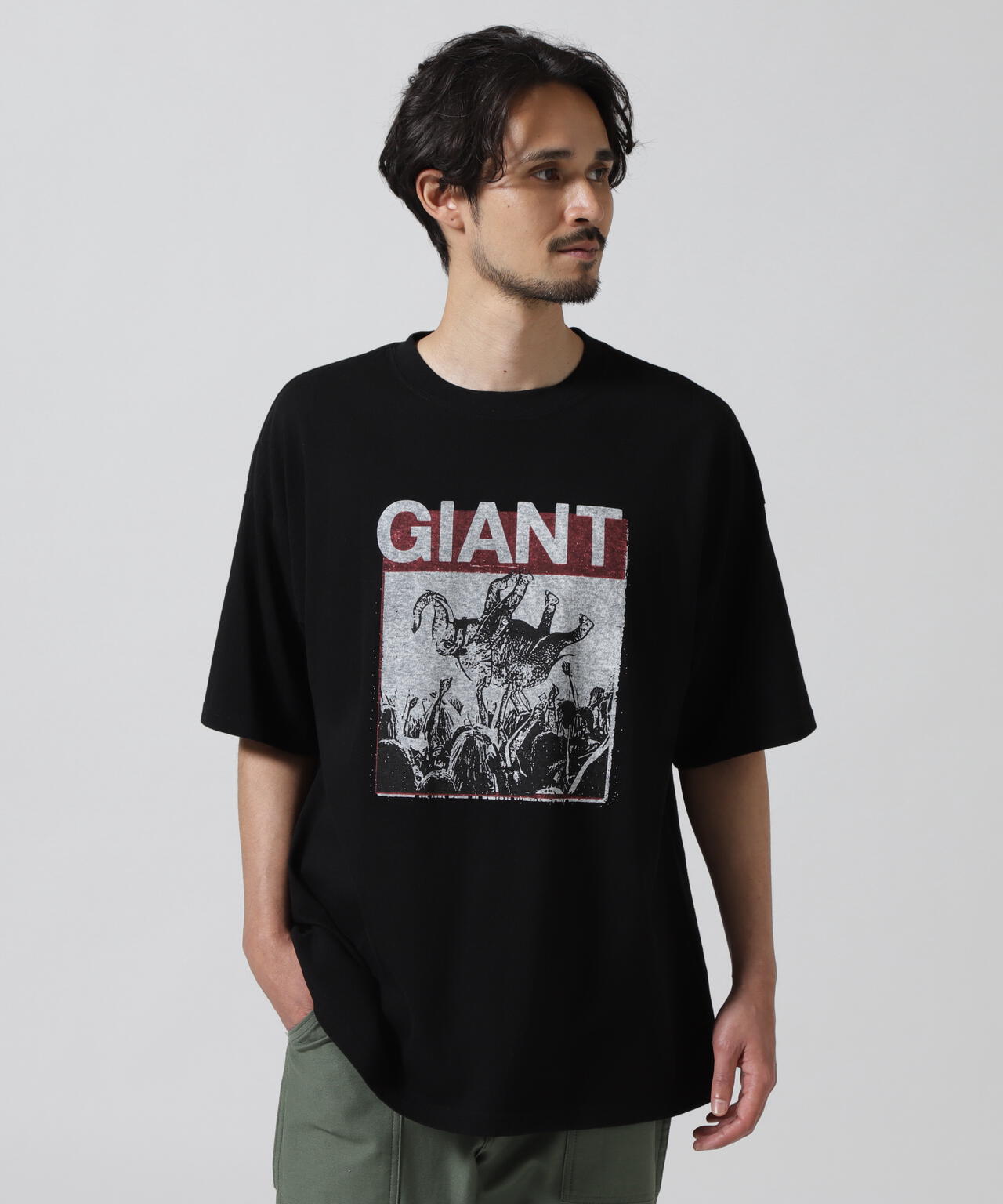 REMI RELIEF(レミレリーフ) 別注20/-天竺BIGサイズTシャツ(GIANT)