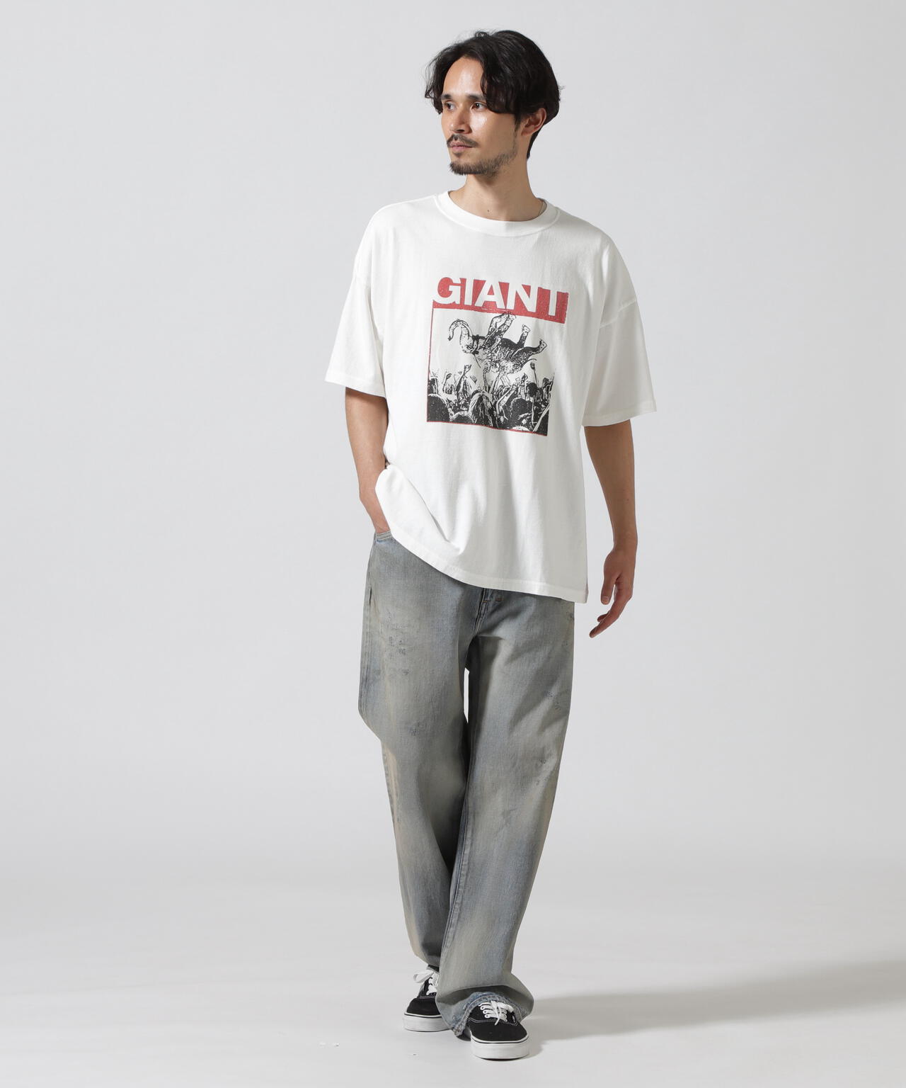REMI RELIEF(レミレリーフ) 別注20/-天竺BIGサイズTシャツ(GIANT)