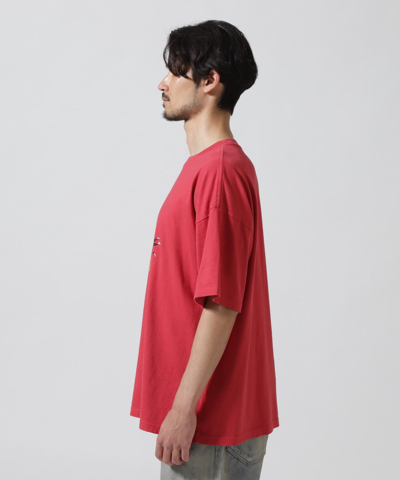 REMI RELIEF(レミレリーフ) 別注20/-天竺BIGサイズTシャツ(BE CAT NAP)