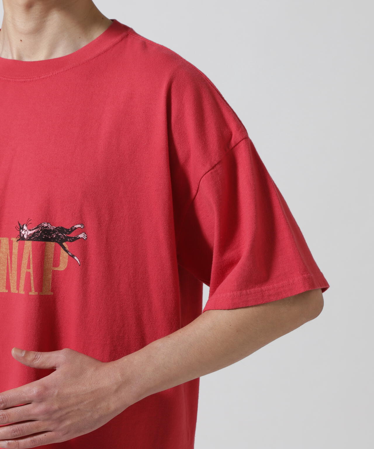 REMI RELIEF(レミレリーフ) 別注20/-天竺BIGサイズTシャツ(BE CAT NAP)