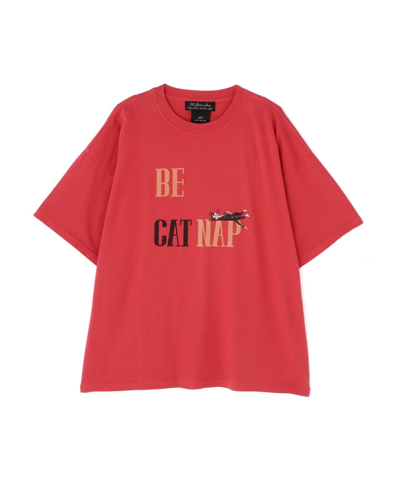REMI RELIEF(レミレリーフ) 別注20/-天竺BIGサイズTシャツ(BE CAT NAP)