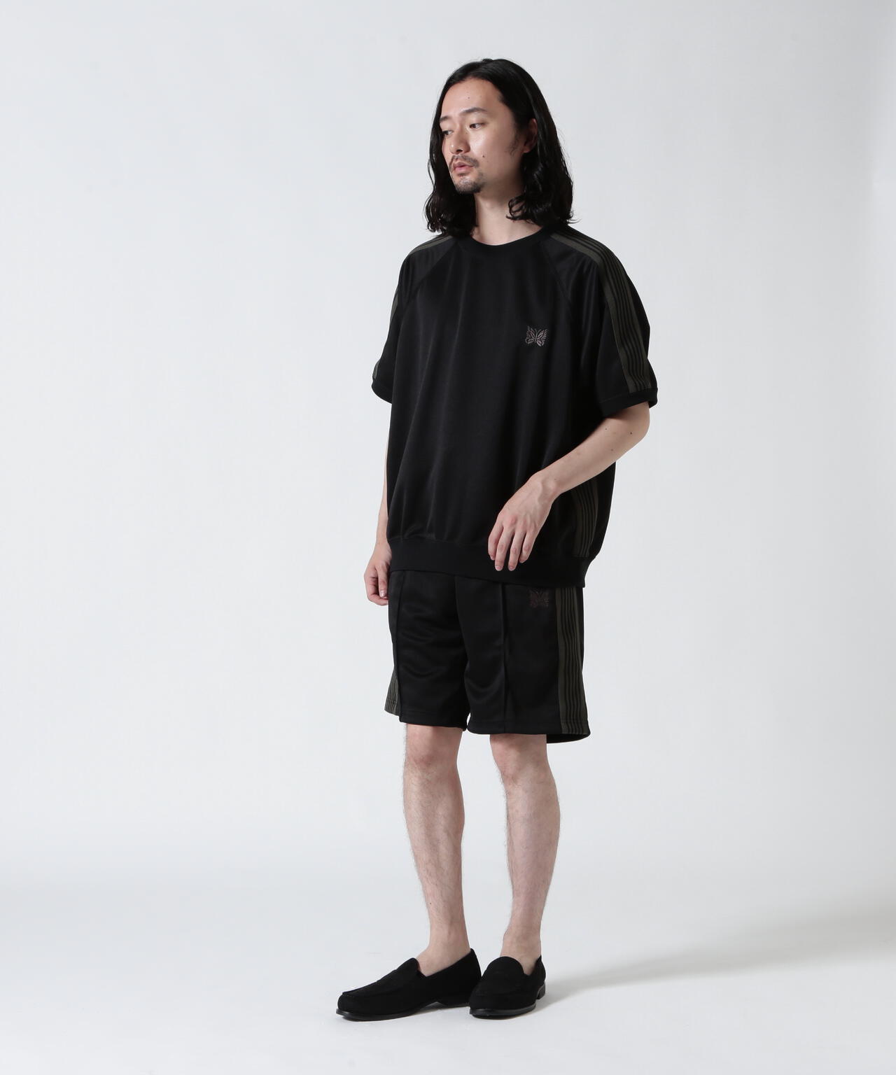 NEEDLES【B'2nd EXCLUSIVE】 S/S TRACK CREW NECK SHIRT - POLY SMOOTH