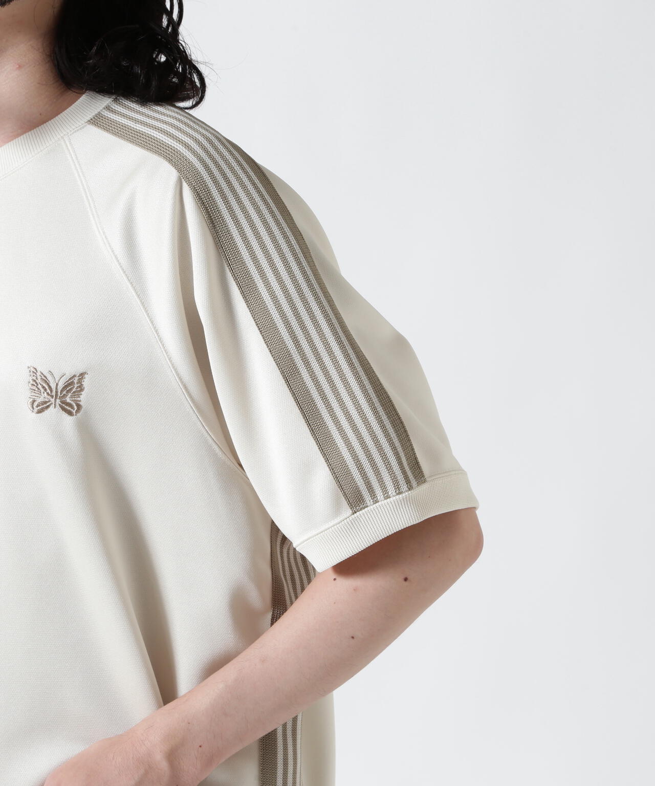 NEEDLES【B'2nd EXCLUSIVE】 S/S TRACK CREW NECK SHIRT - POLY SMOOTH