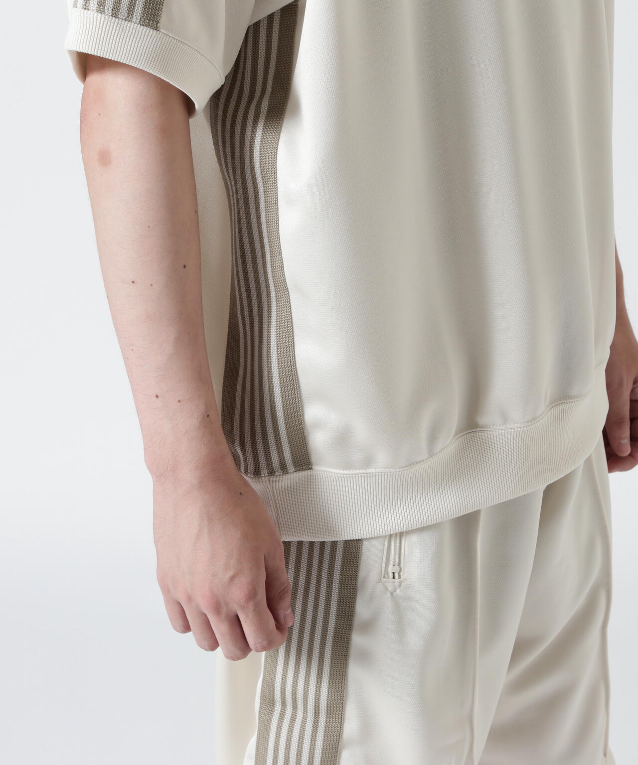 NEEDLES【B'2nd EXCLUSIVE】 S/S TRACK CREW NECK SHIRT - POLY SMOOTH