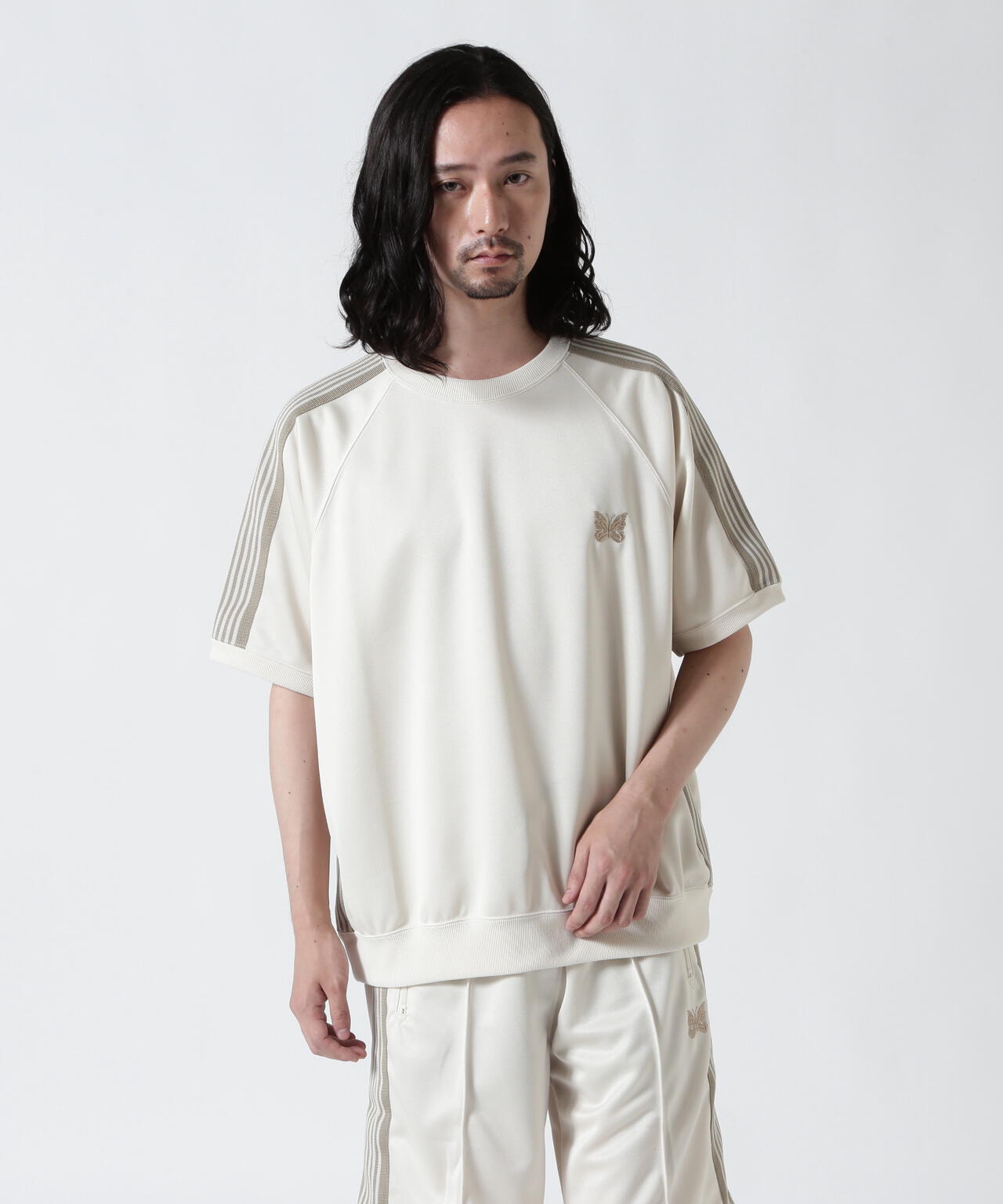 NEEDLES【B'2nd EXCLUSIVE】 S/S TRACK CREW NECK SHIRT - POLY SMOOTH