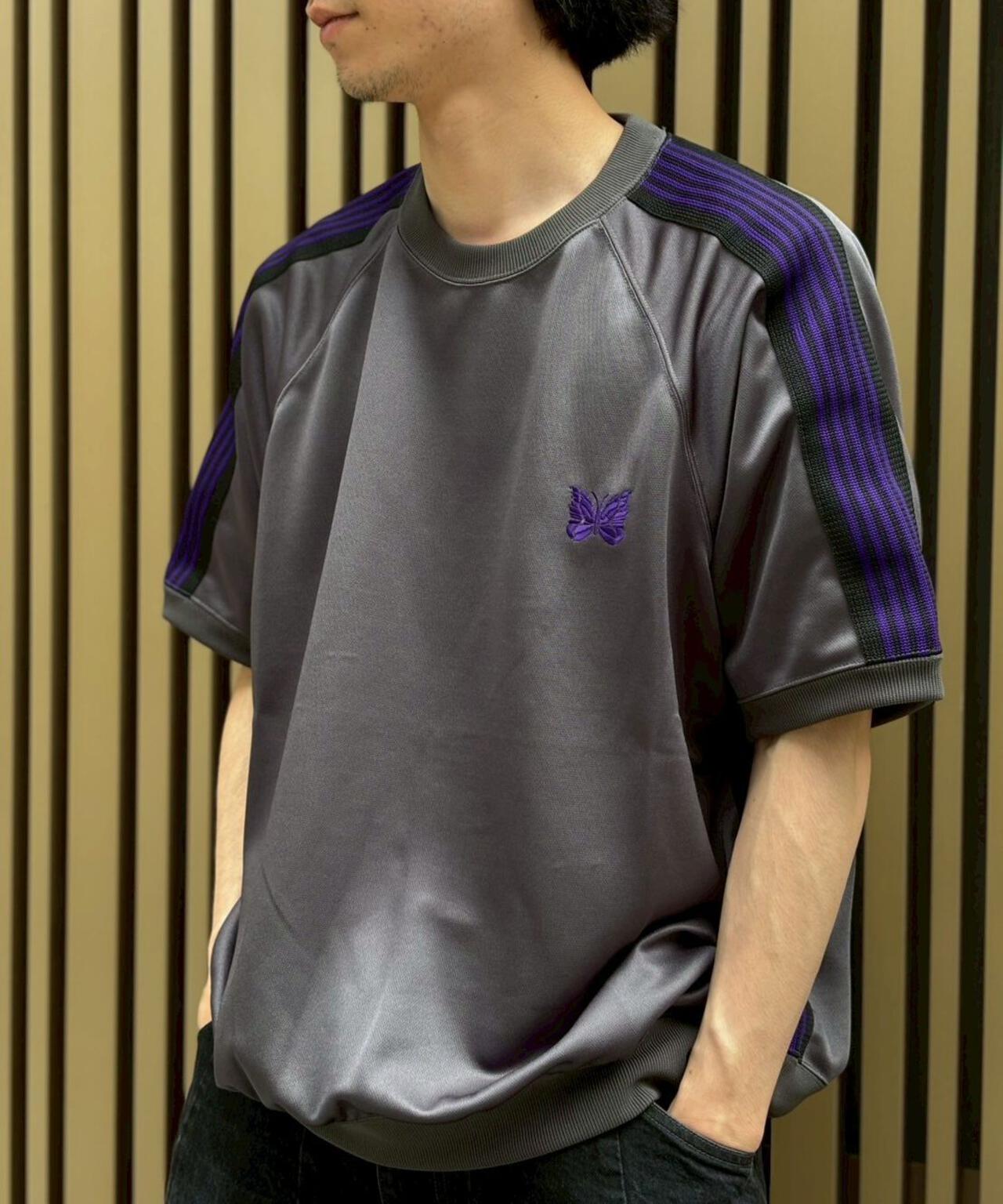 NEEDLES【B'2nd EXCLUSIVE】 S/S TRACK CREW NECK SHIRT - POLY SMOOTH