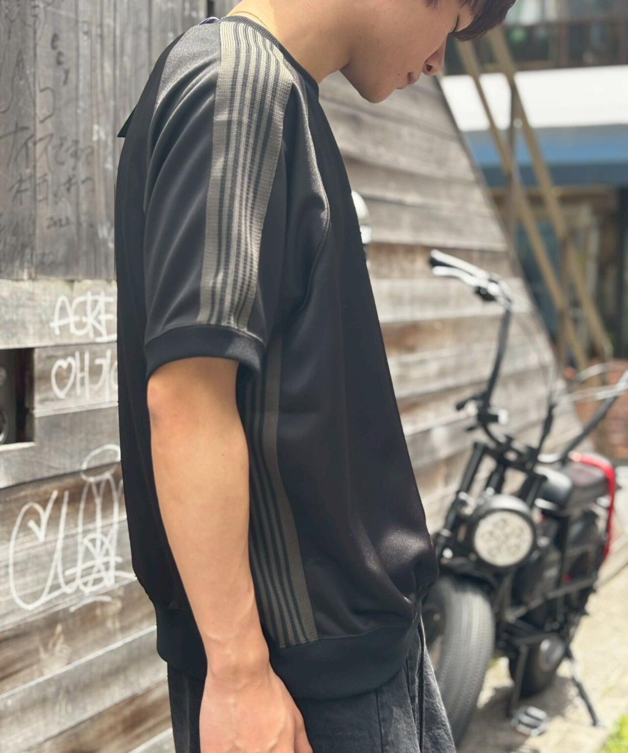 NEEDLES【B'2nd EXCLUSIVE】 S/S TRACK CREW NECK SHIRT - POLY SMOOTH