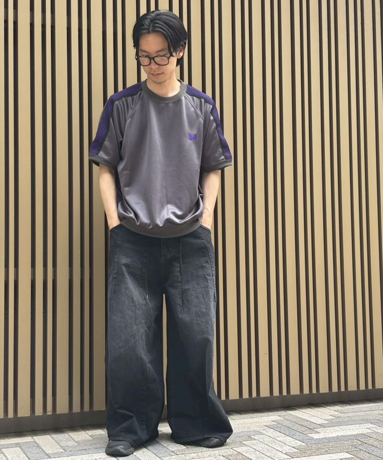 NEEDLES【B'2nd EXCLUSIVE】 S/S TRACK CREW NECK SHIRT - POLY SMOOTH