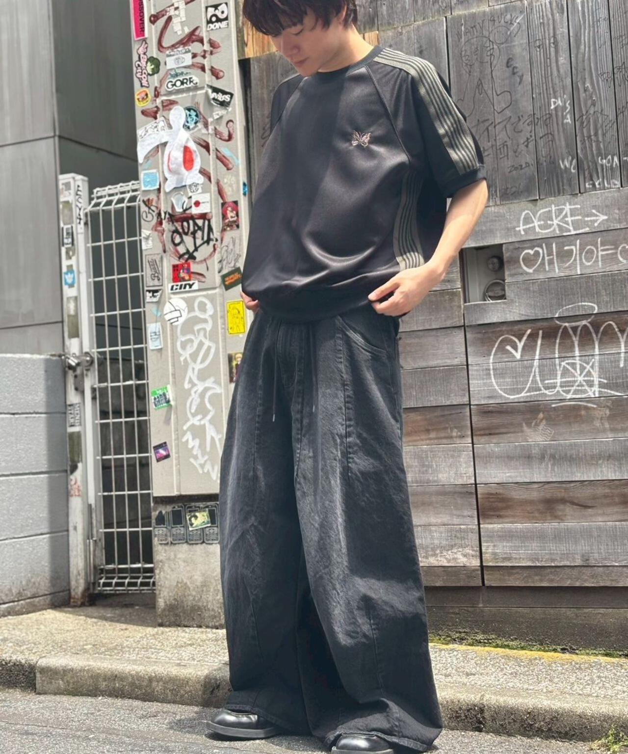 NEEDLES【B'2nd EXCLUSIVE】 S/S TRACK CREW NECK SHIRT - POLY SMOOTH