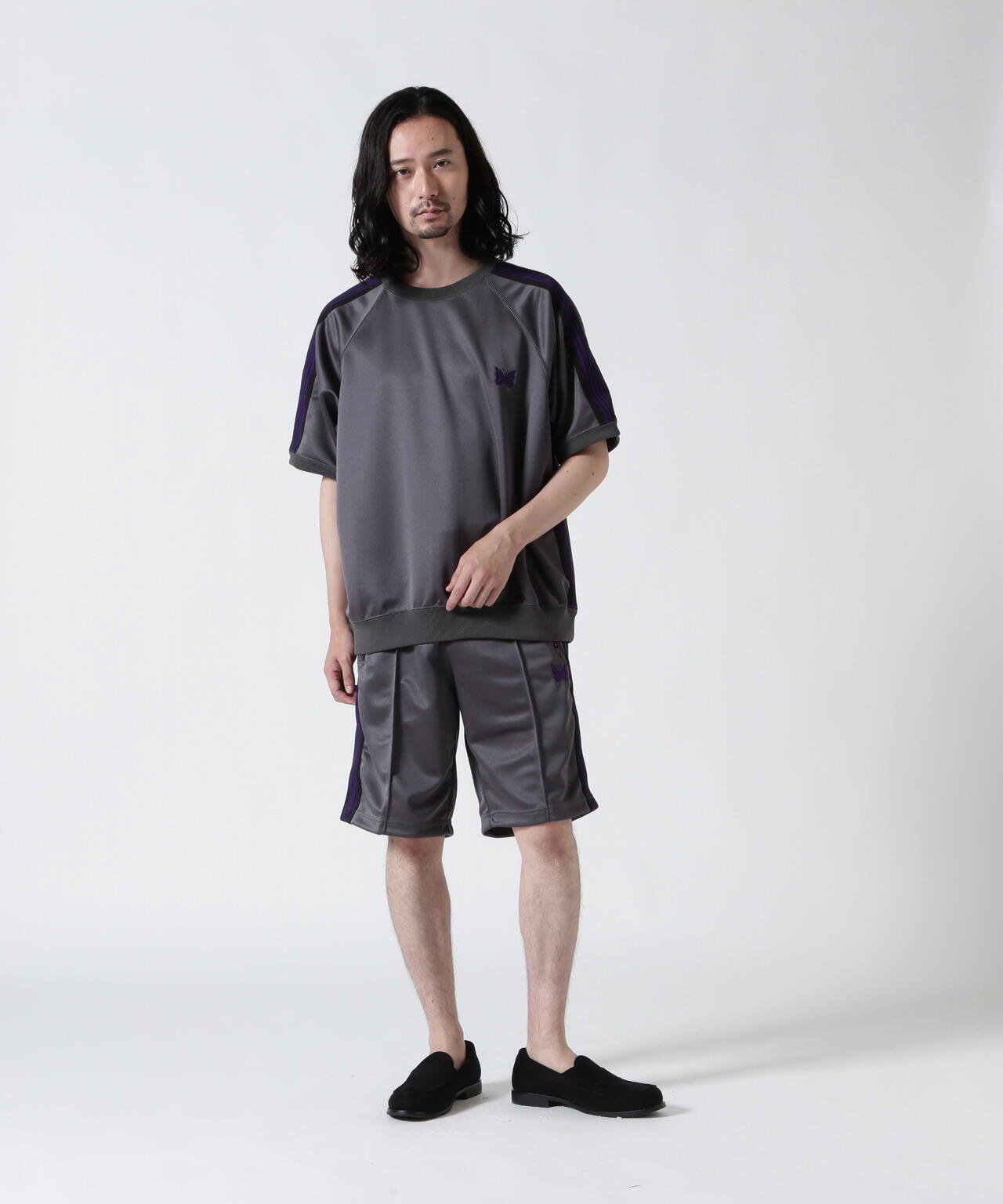 NEEDLES【B'2nd EXCLUSIVE】 S/S TRACK CREW NECK SHIRT - POLY SMOOTH