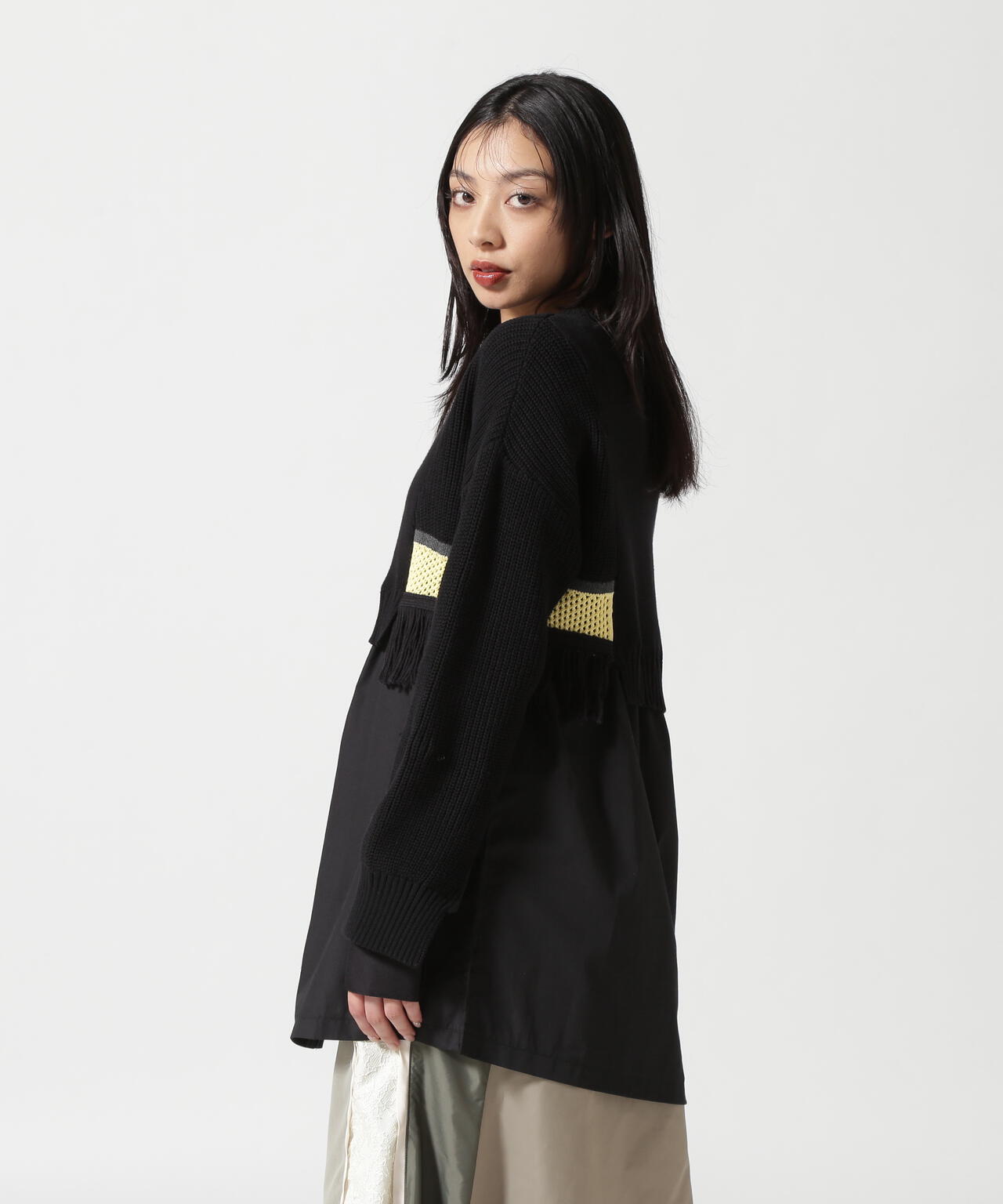 AULA AILA(アウラ アイラ)別注ニットドッキングシャツ