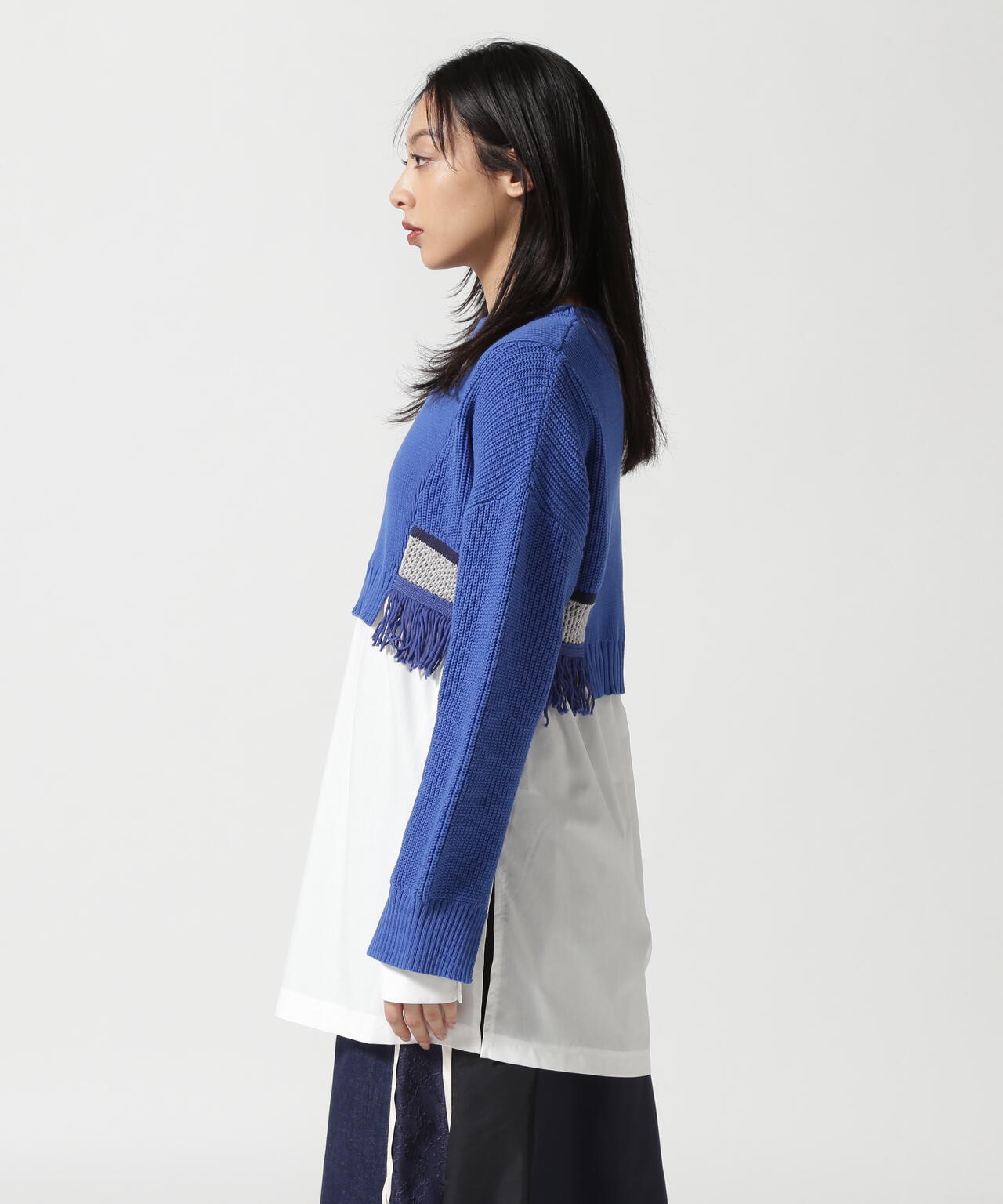 AULA AILA(アウラ アイラ)別注ニットドッキングシャツ