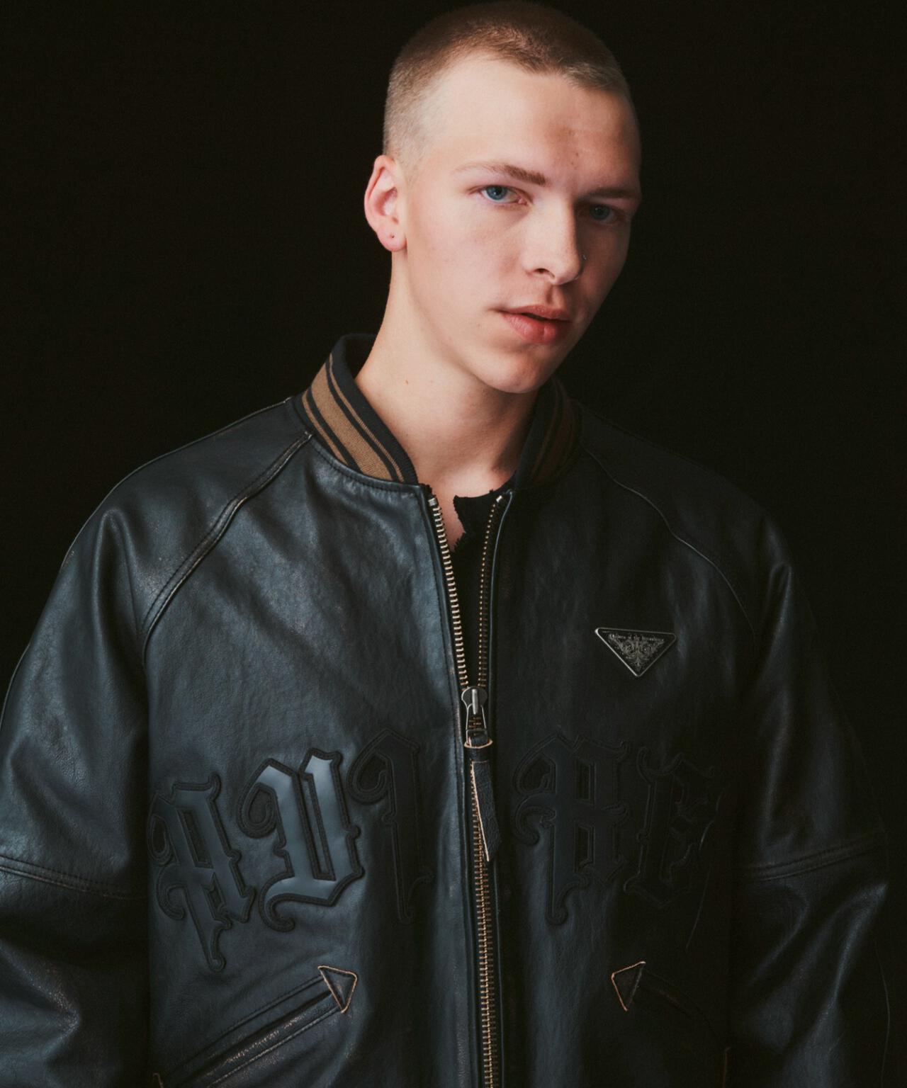 AVIREX x Children of the discordance / VARSITY LEATHER JACKET