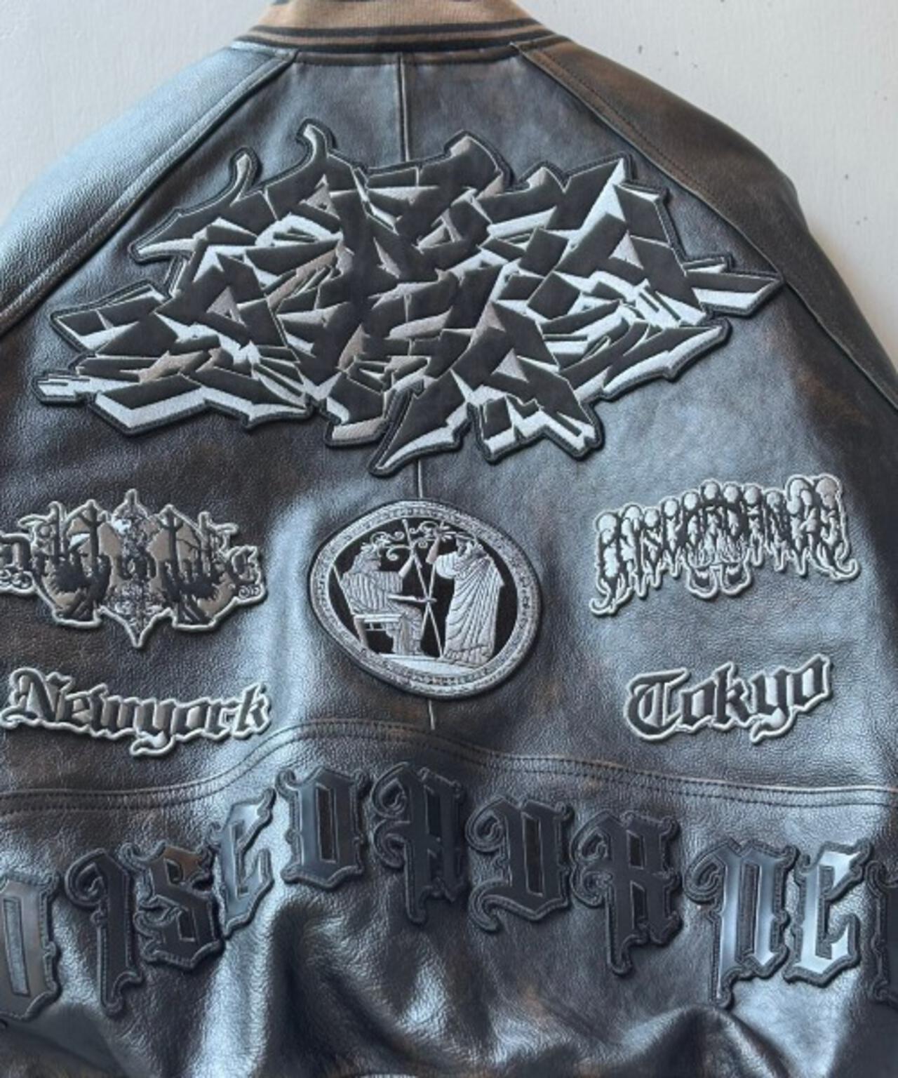 AVIREX x Children of the discordance / VARSITY LEATHER JACKET