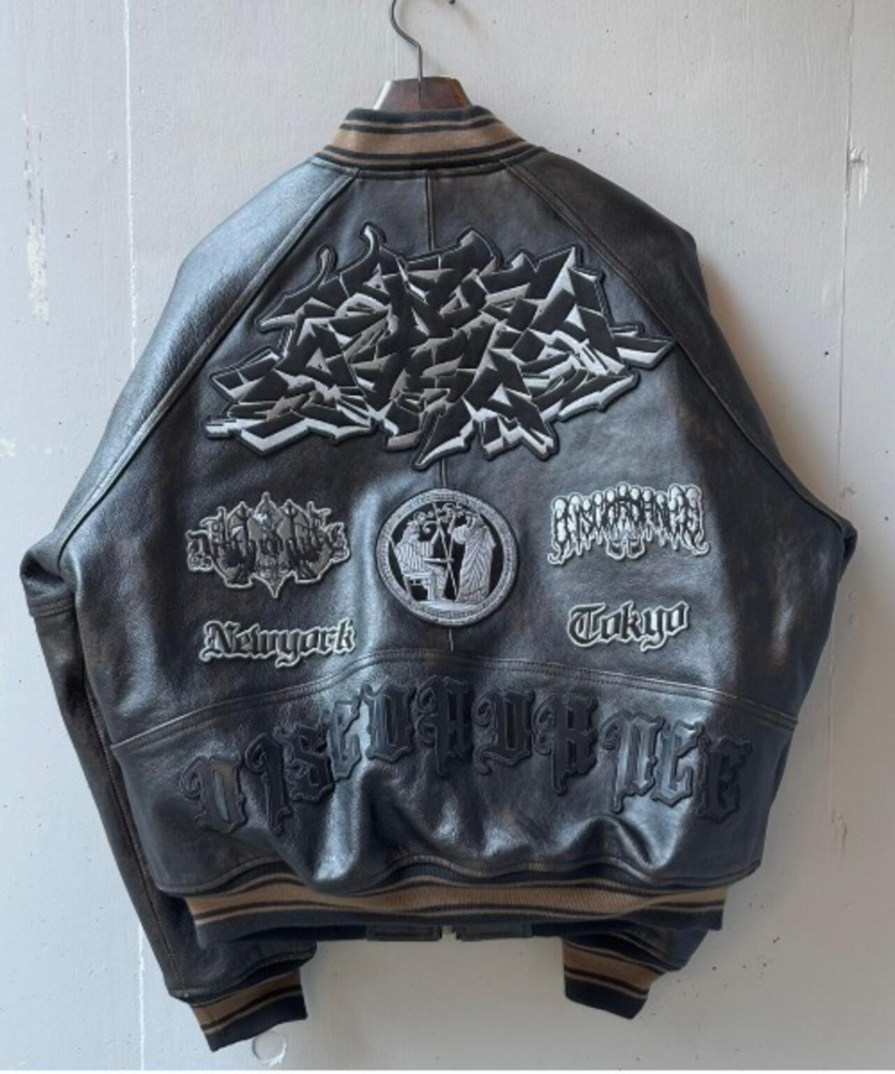 AVIREX x Children of the discordance / VARSITY LEATHER JACKET