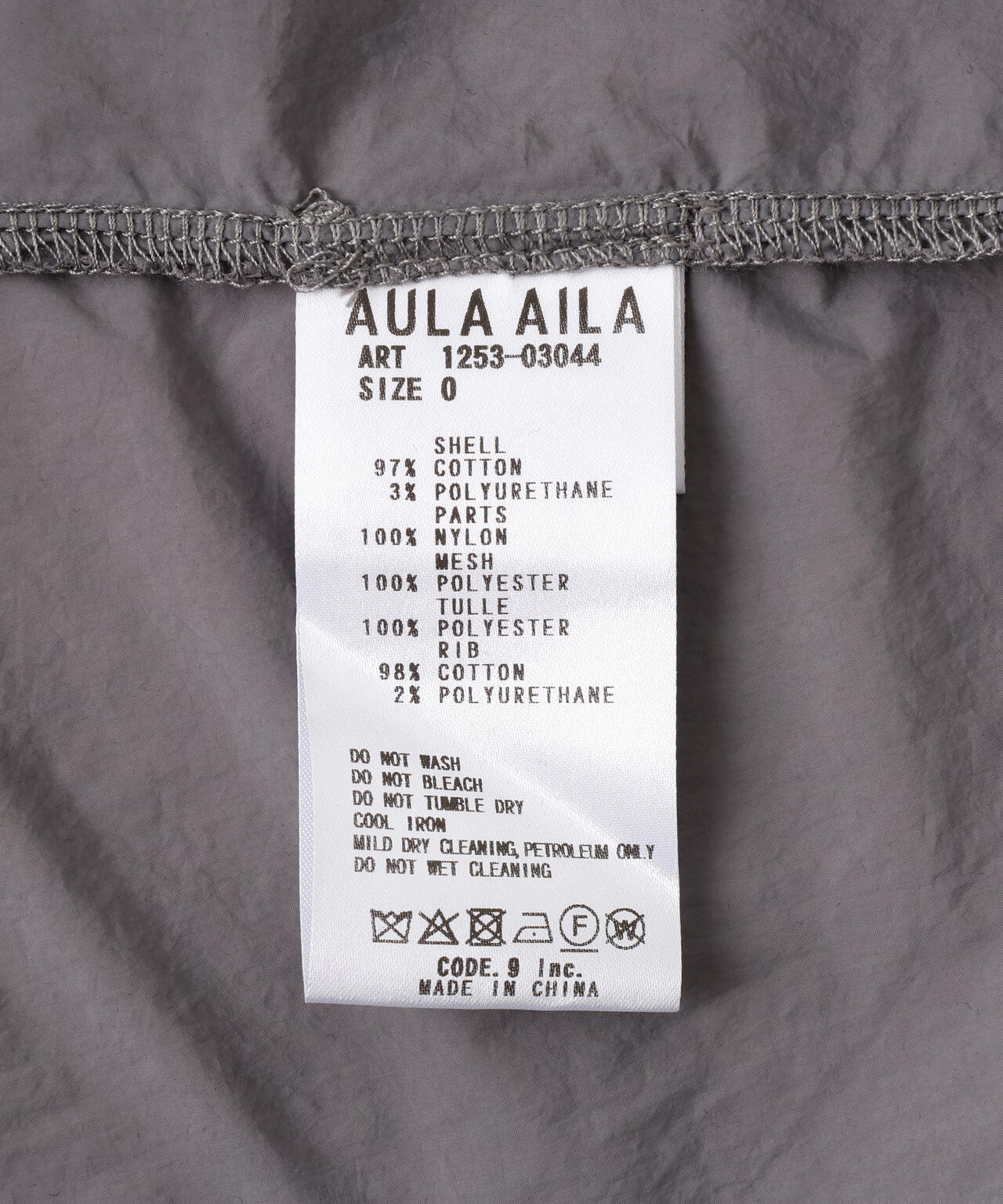 AULA AILA(アウラ アイラ)別注アシンメトリータフタコンビネーションワンピース