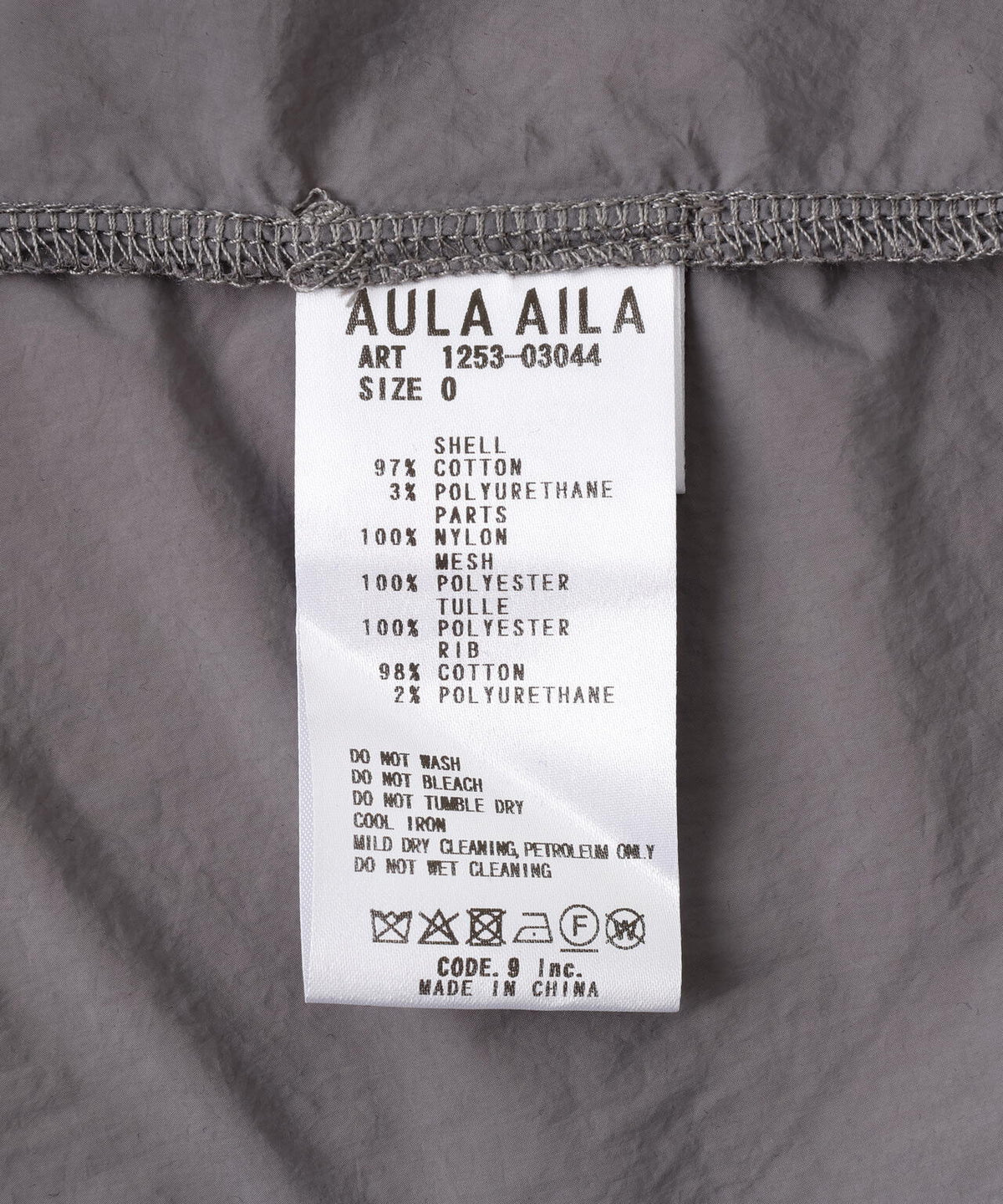 AULA AILA(アウラ アイラ)別注アシンメトリータフタコンビネーションワンピース