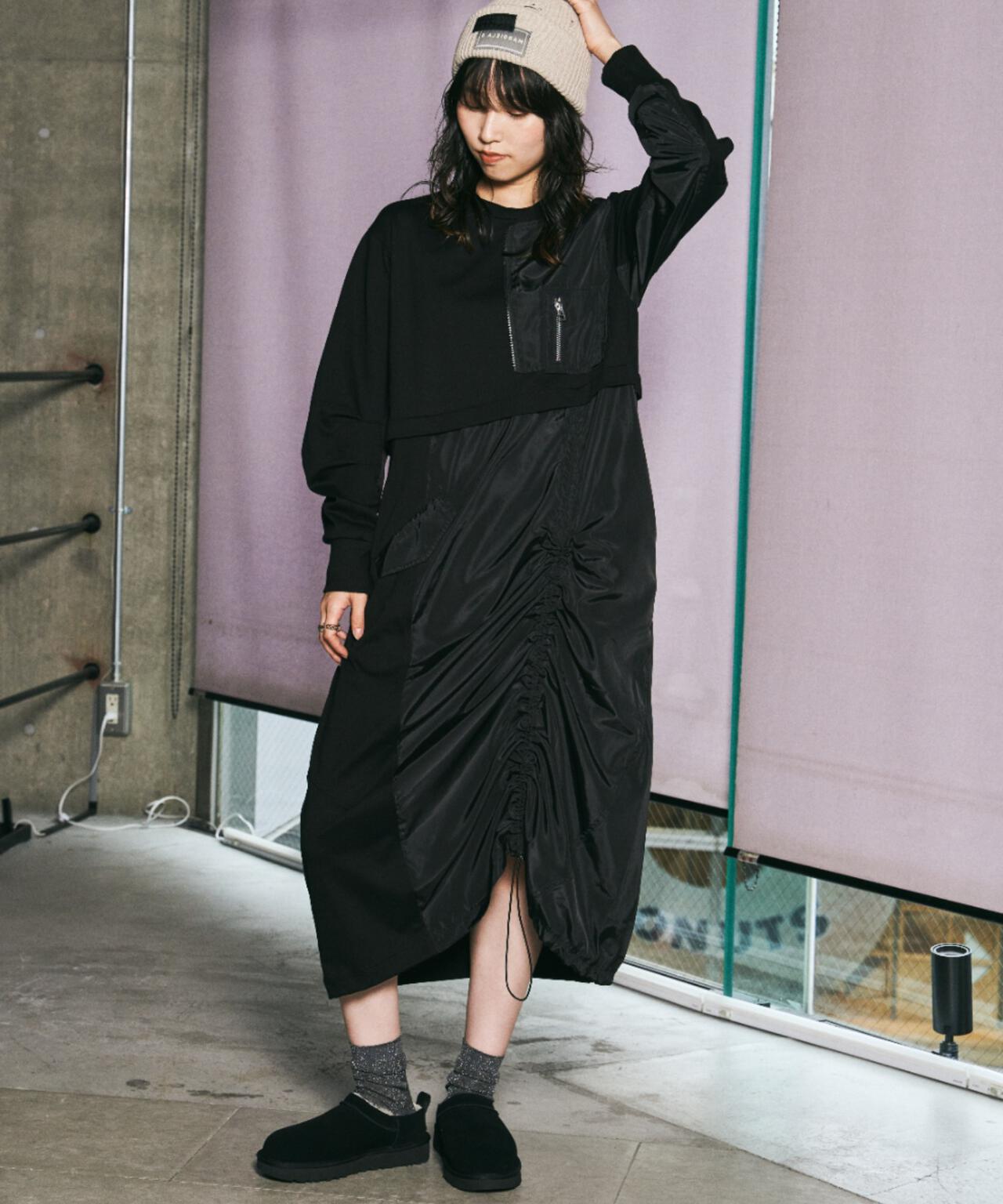 AULA AILA(アウラ アイラ)別注ミリタリーライクカットソーワンピース