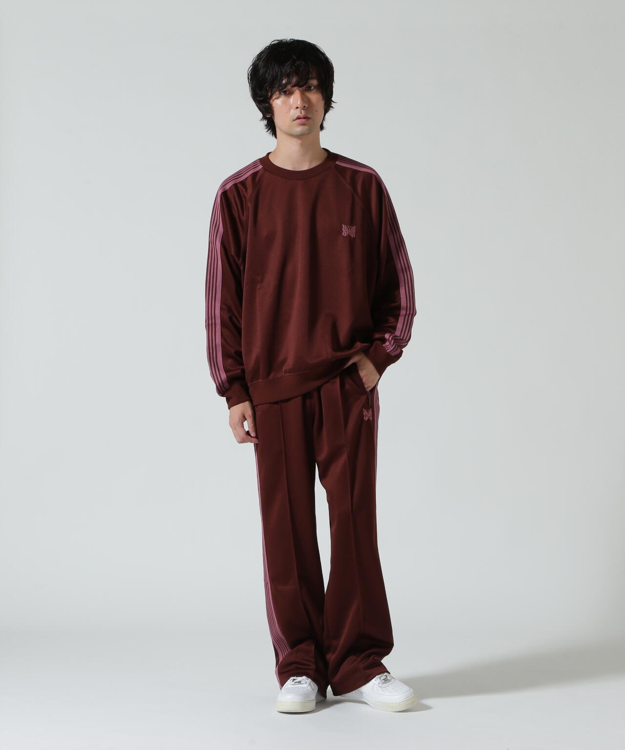 NEEDLES ニードルズ / Track Crew Neck Shirt - Poly Smooth RW315