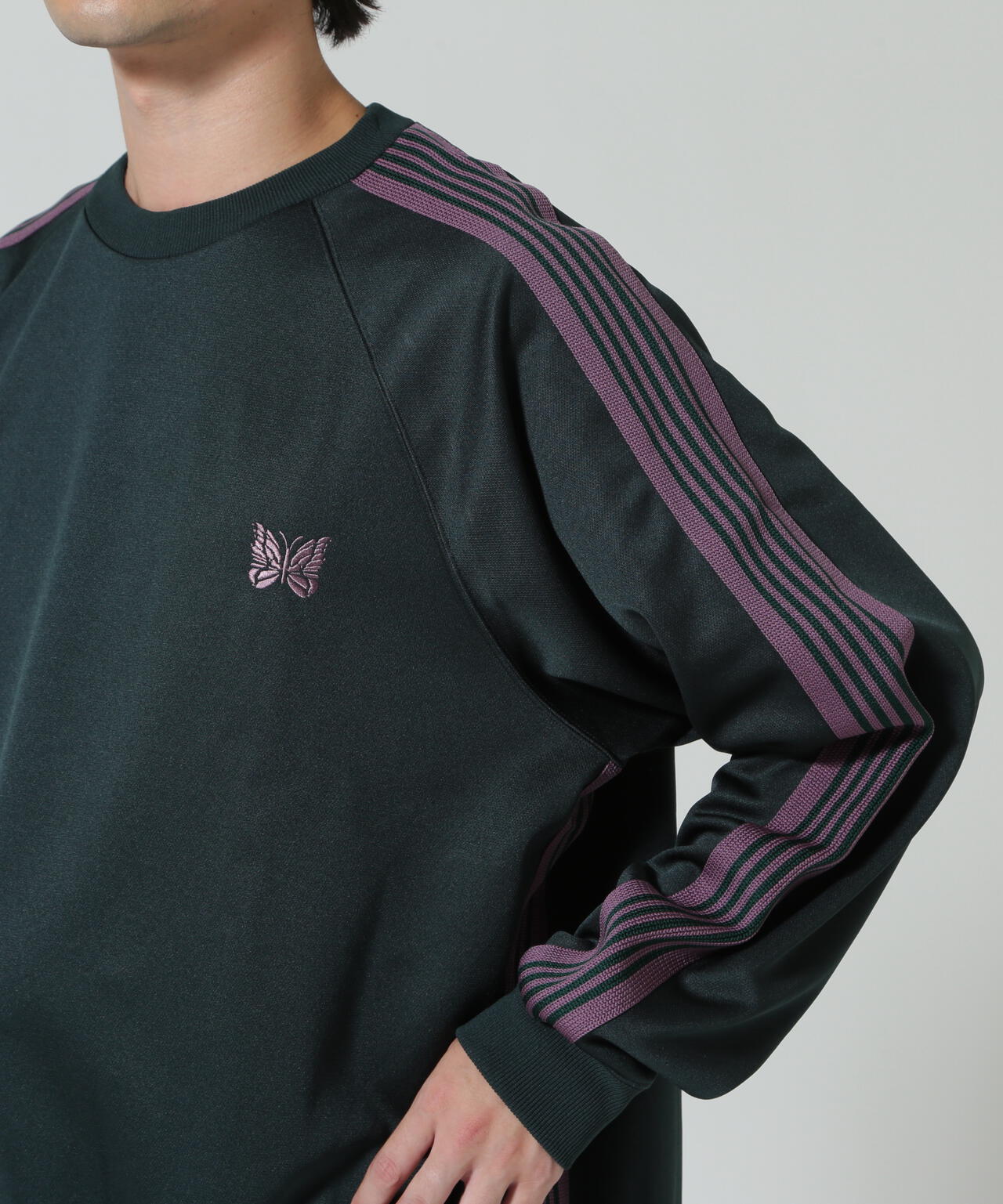 NEEDLES ニードルズ / Track Crew Neck Shirt - Poly Smooth RW315