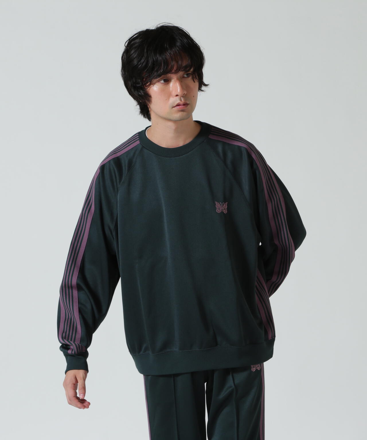 NEEDLES ニードルズ / Track Crew Neck Shirt - Poly Smooth RW315