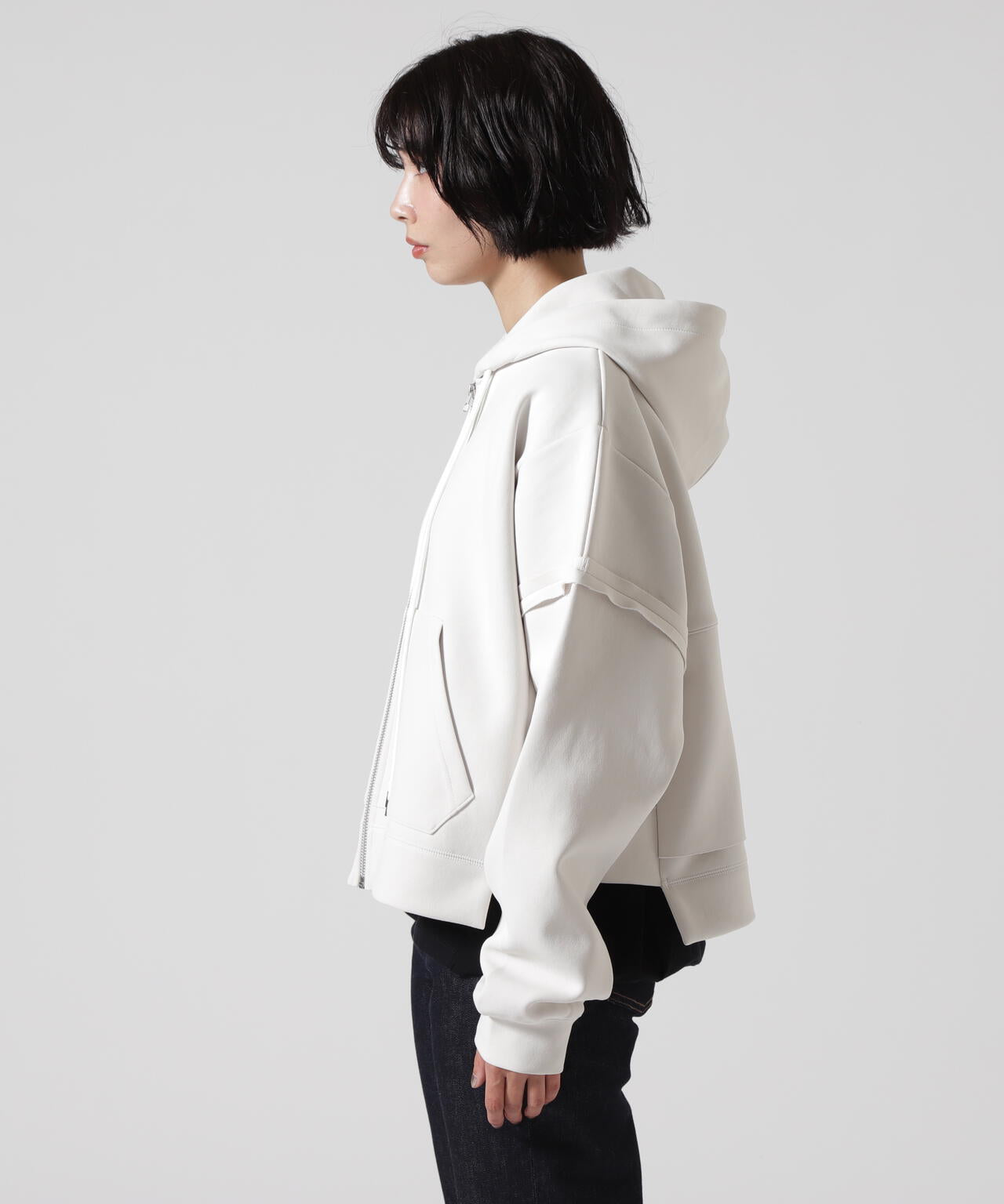 CASANE(カサネ)ダブルコードZIPパーカー